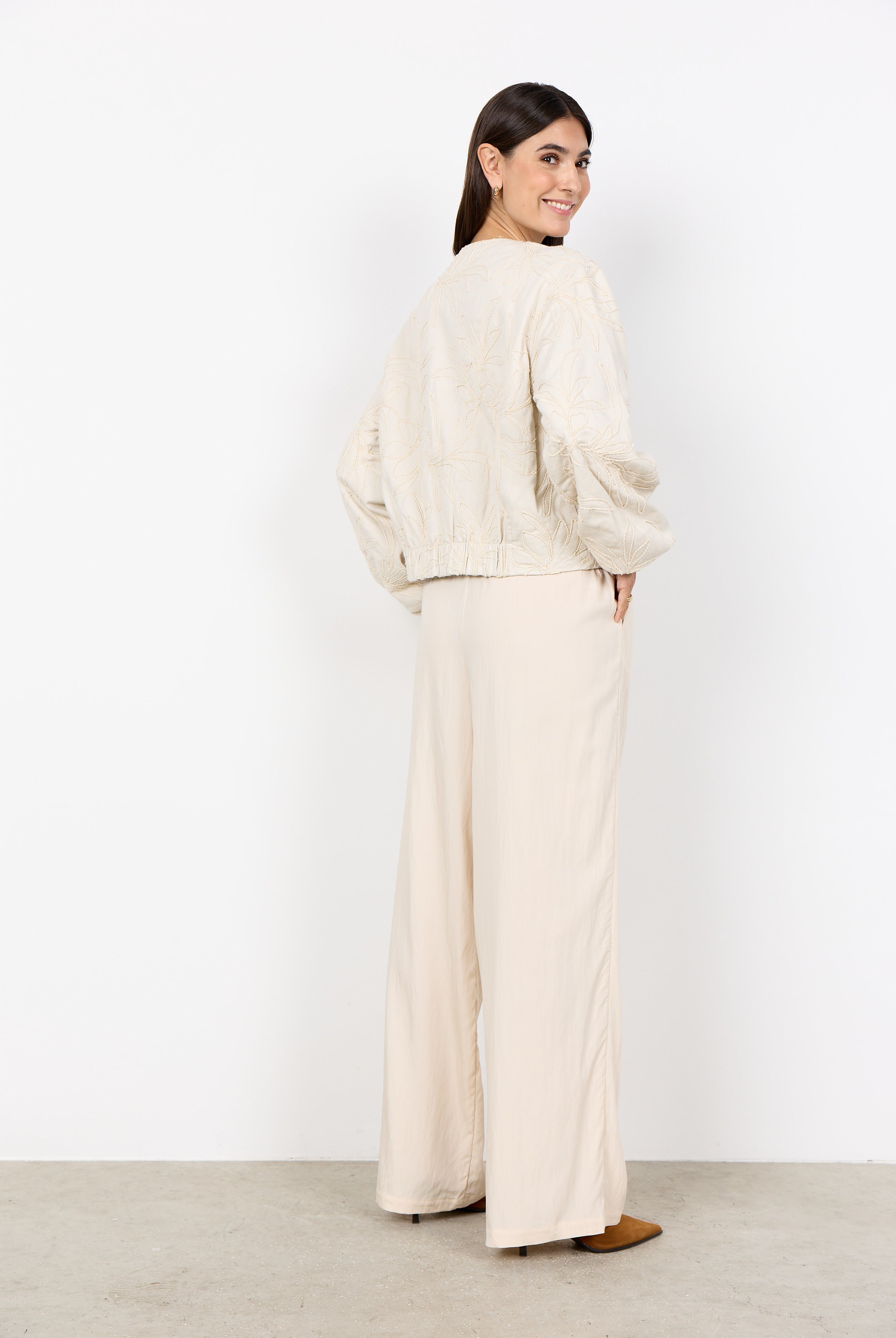 Soya Concept Gerda Embroidered Jacket - Cream