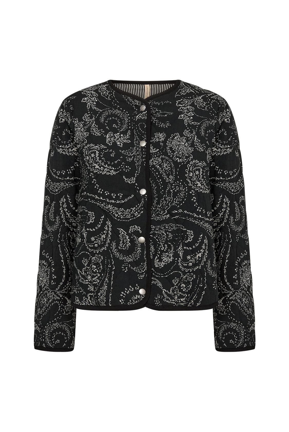 Soya Concept Gerdis Quilted Paisley Jacket - Black Combi
