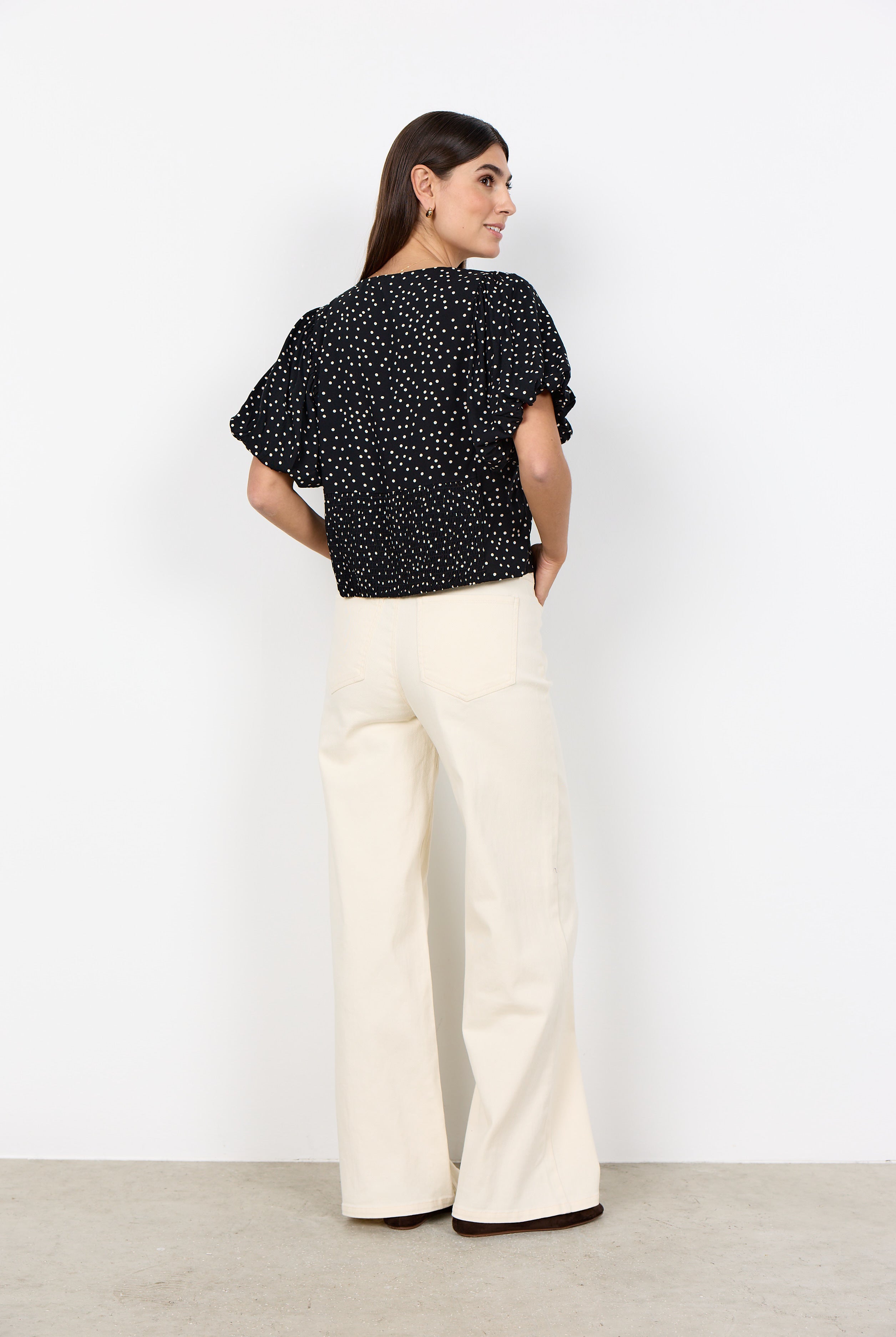 Soya Concept Gilda Spotty Blouse - Black Combi
