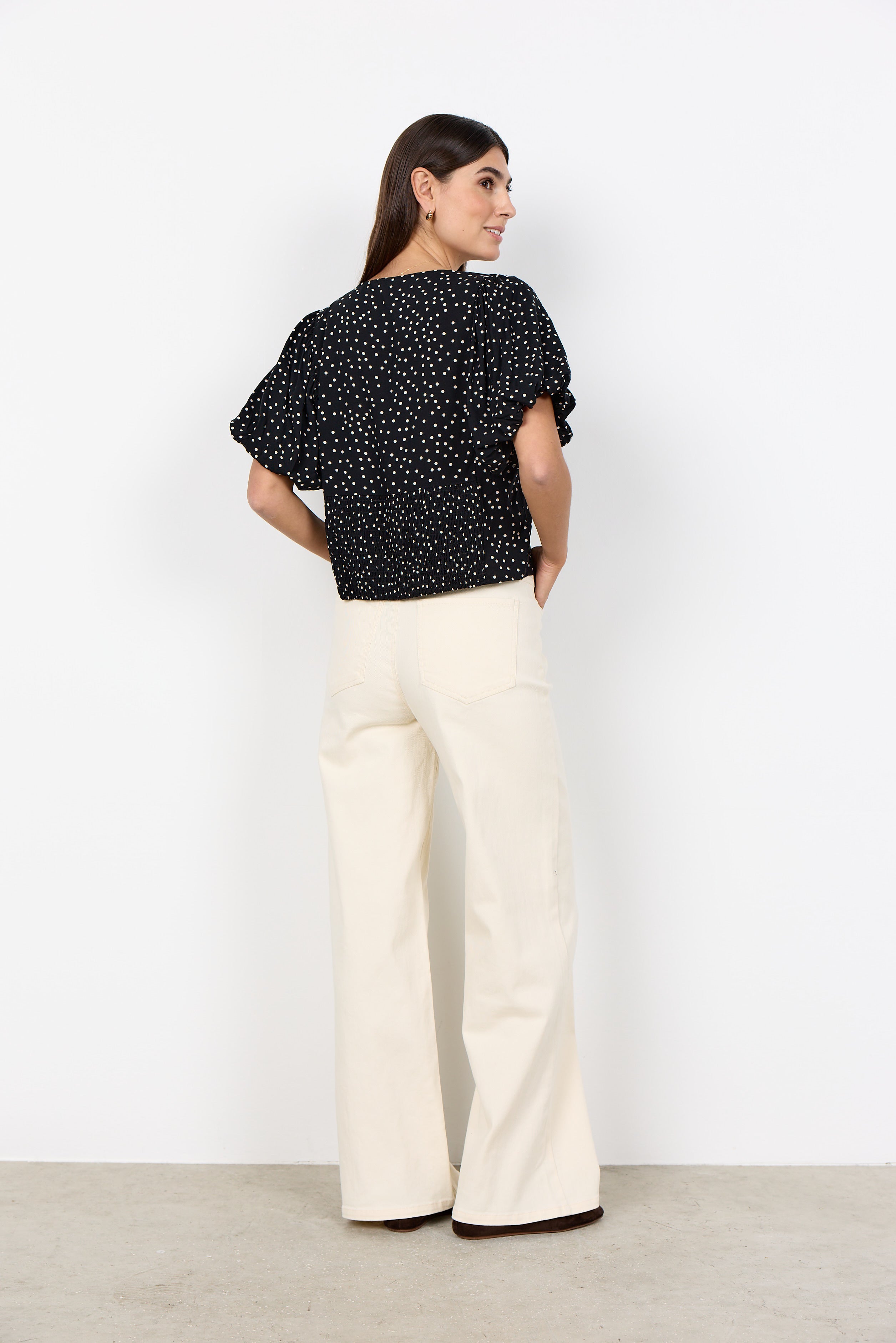 Soya Concept Gilda Spotty Blouse - Black Combi
