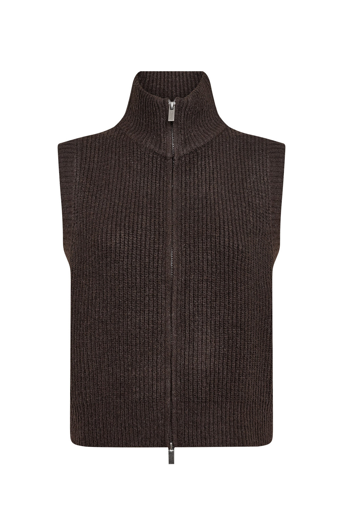 Soya Concept Gith Sleeveless Waistcoat - Chocolate Plum Melange