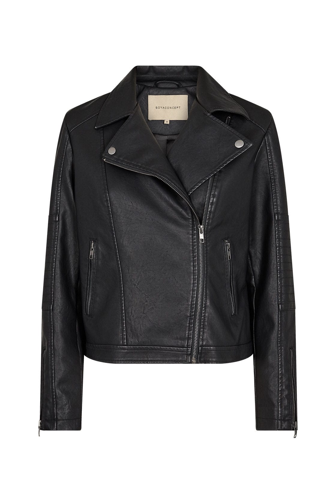 Soya Concept Gunilla Faux Leather Jacket - Black