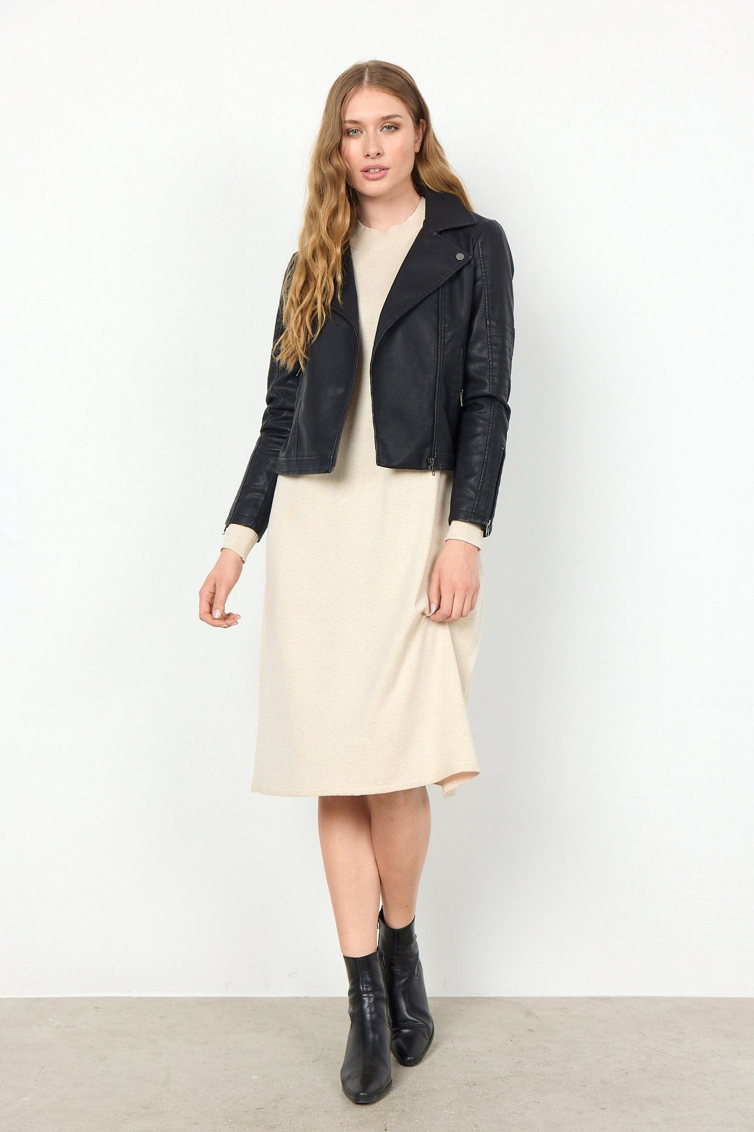 Soya Concept Gunilla Faux Leather Jacket - Black