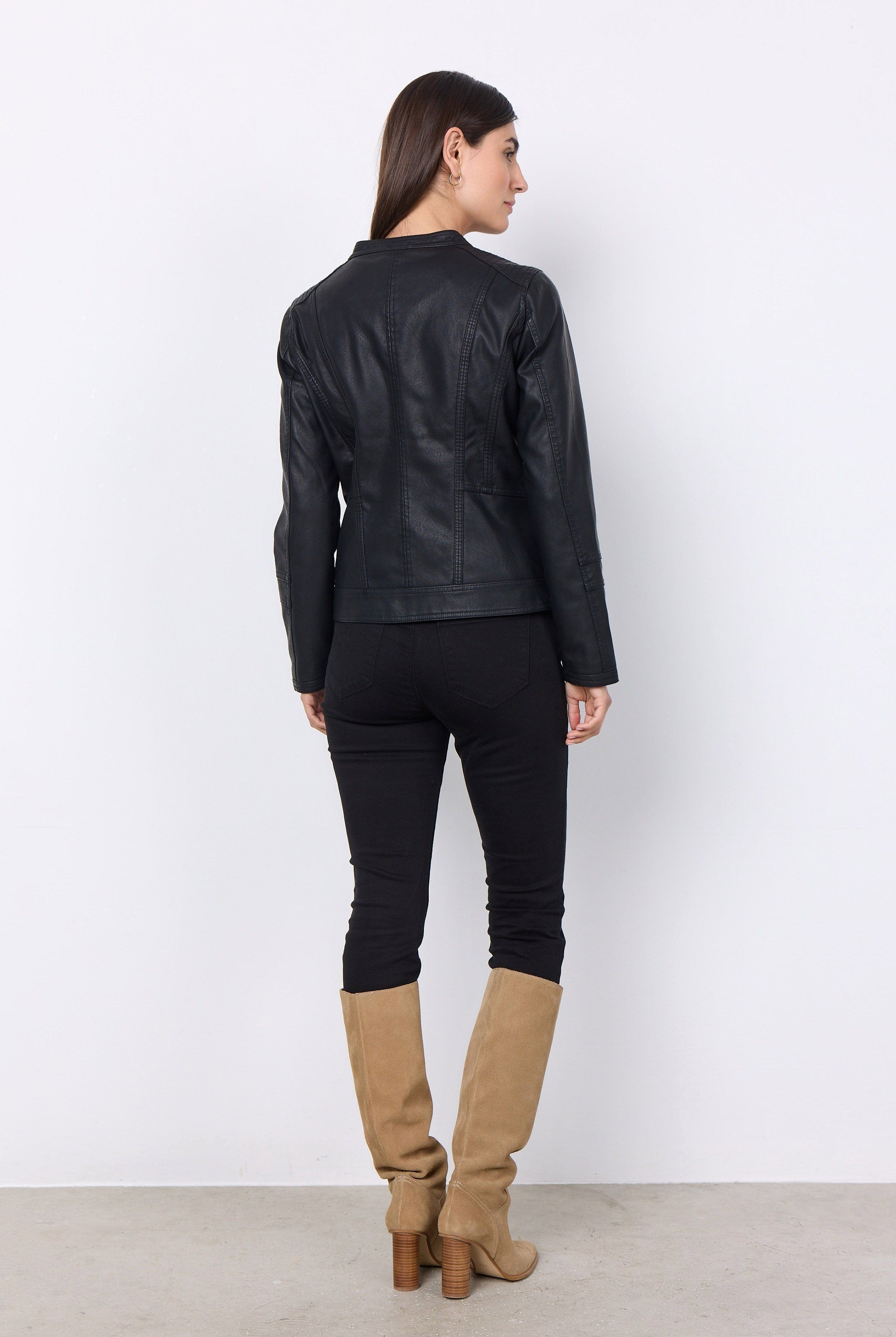 Soya Concept Gunilla Faux Leather Jacket - Black