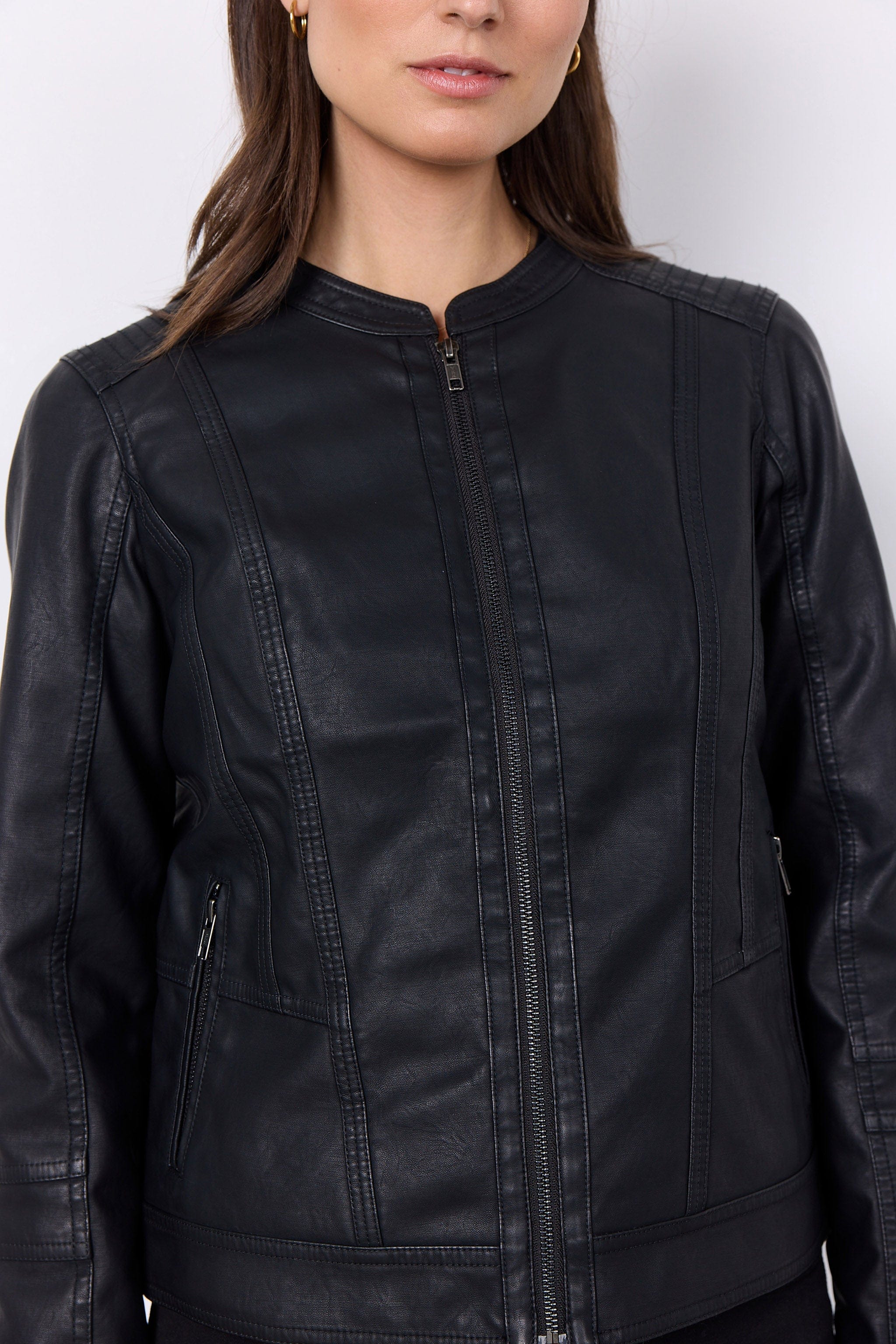 Soya Concept Gunilla Faux Leather Jacket - Black