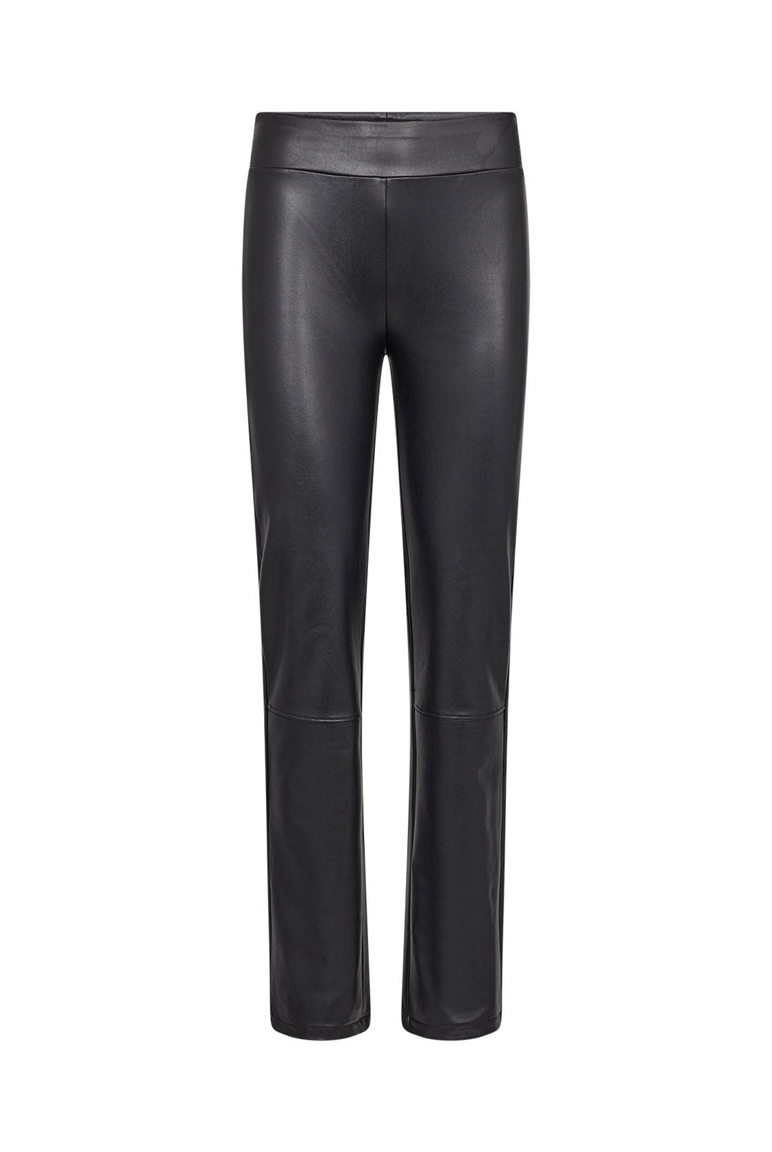 Soya Concept Haida Leather Look Trousers - Black