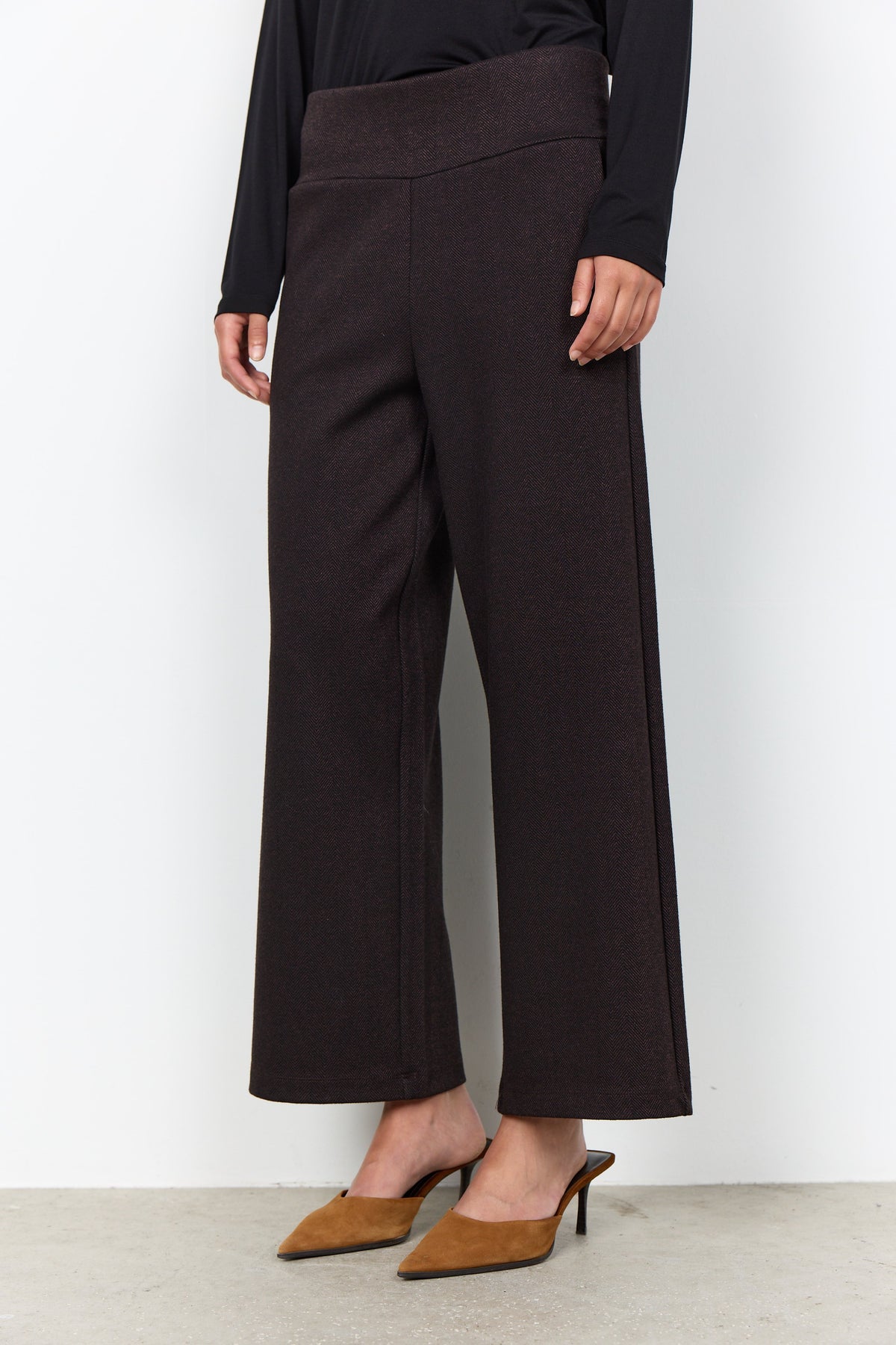 Soya Concept Hebe Trousers - Chocolate Plum Combi