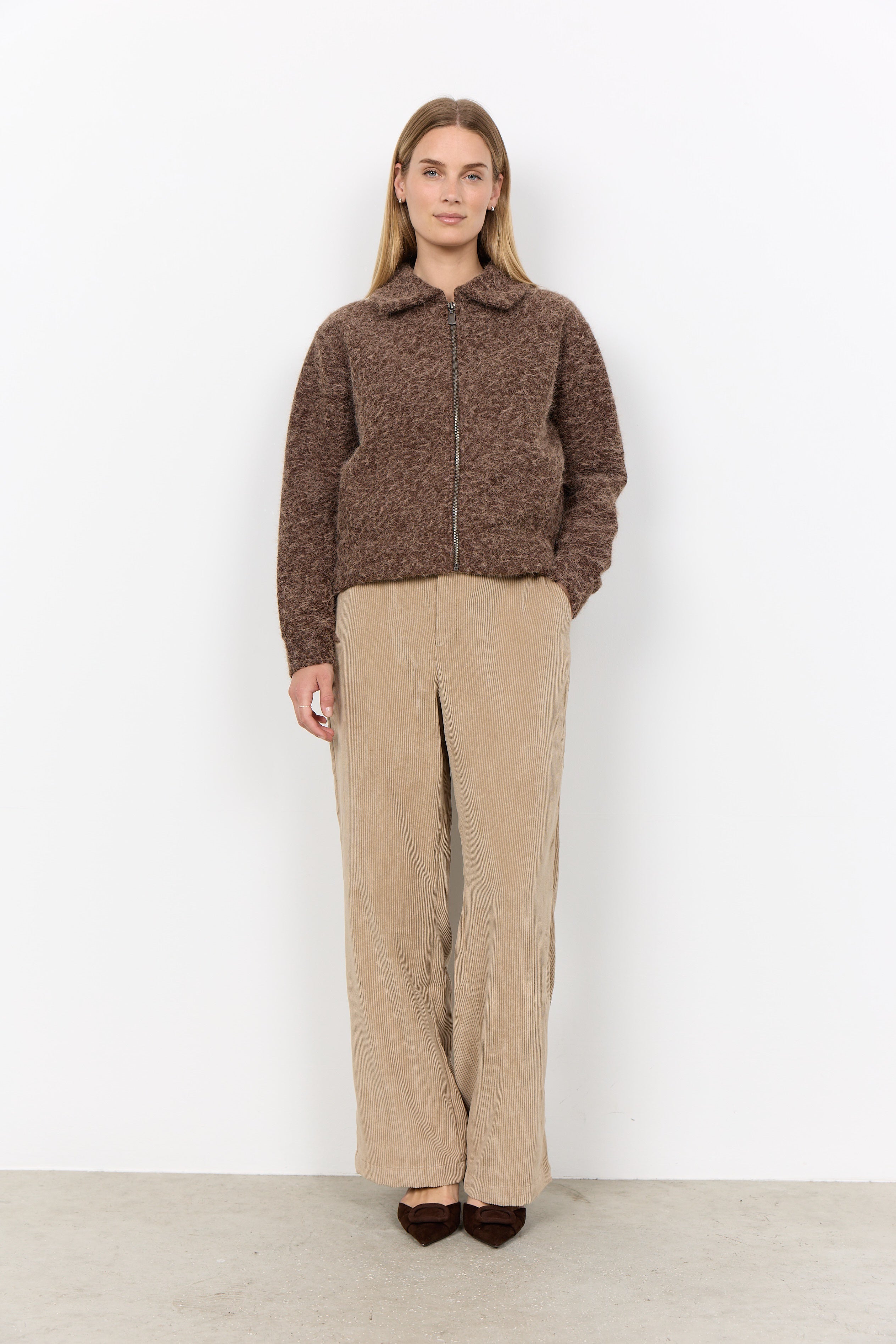 Soya Concept Hira Jacket - Chocolate Plum Melange
