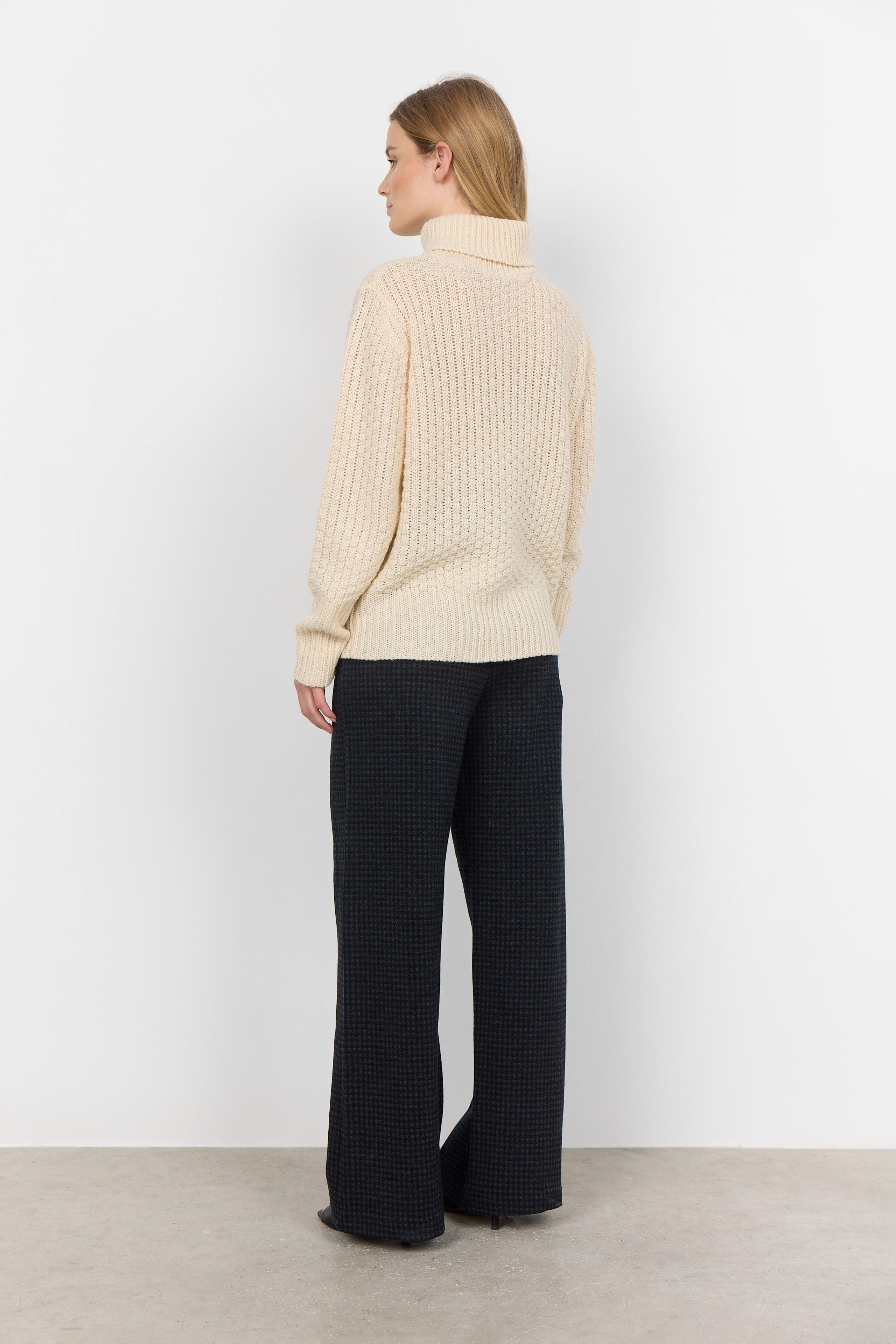 Soya Concept Ibbe Cable Knit Jumper - Cream