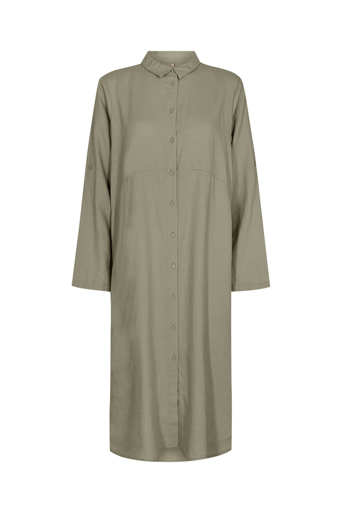 Soya Concept Ina Button Through Dress - Dusky Green