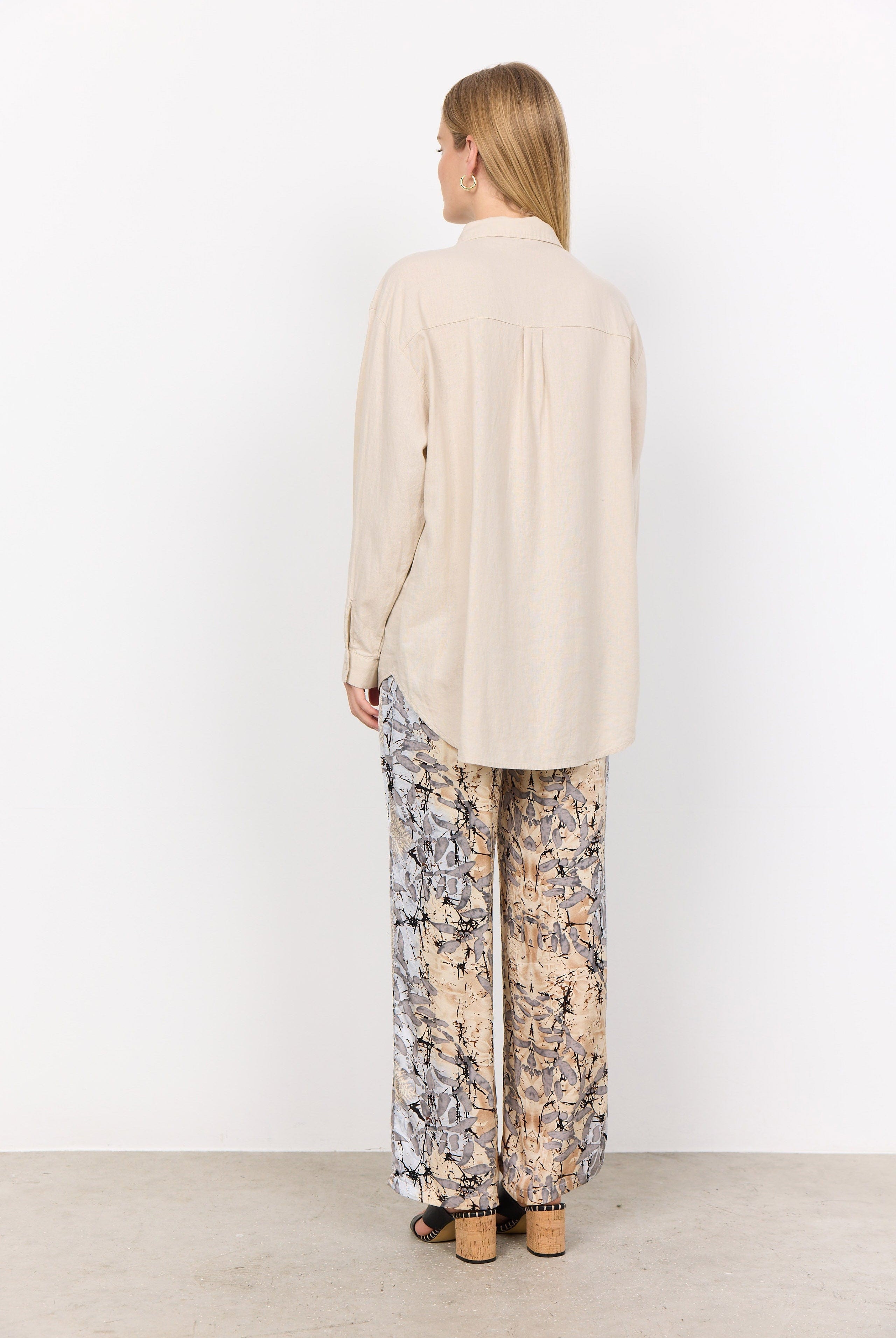 Soya Concept Ina Linen Blend Shirt - Sand