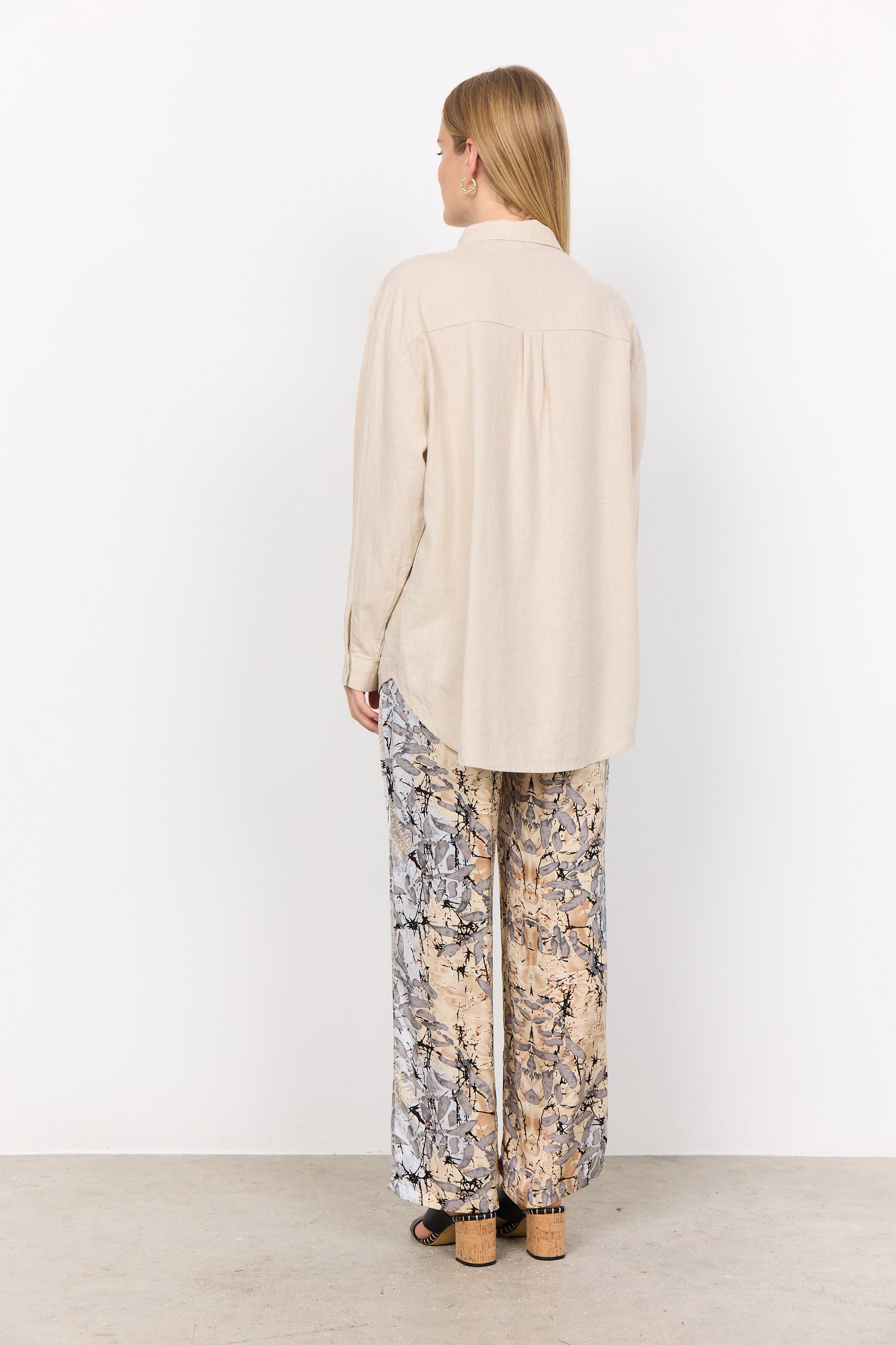 Soya Concept Ina Linen Blend Shirt - Sand