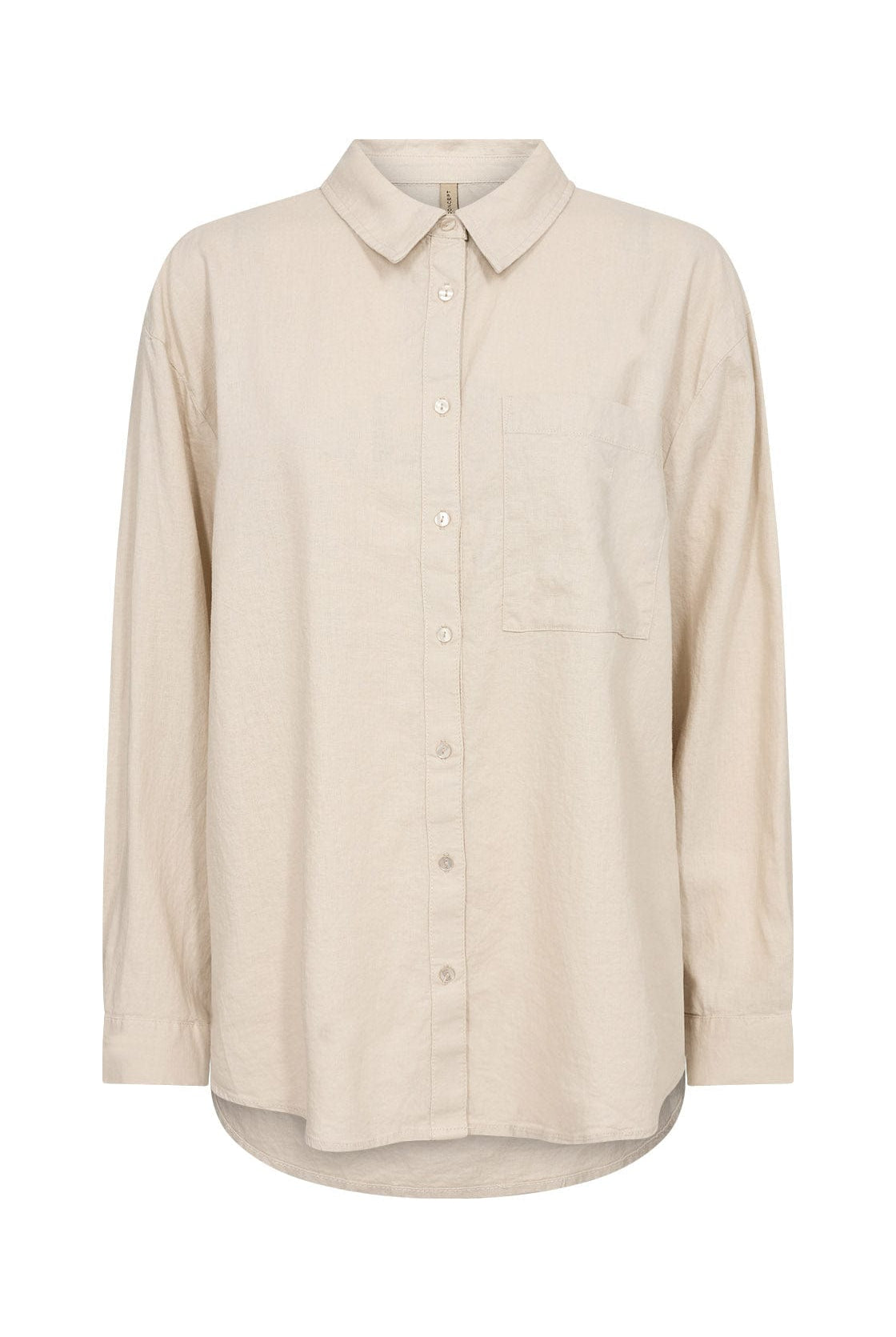 Soya Concept Ina Linen Blend Shirt - Sand