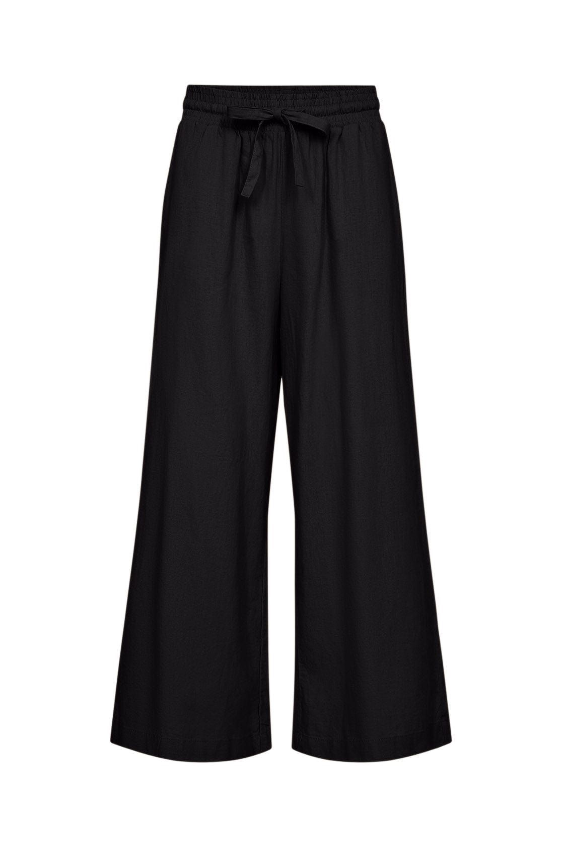 Soya Concept Ina Linen Blend Trousers - Black
