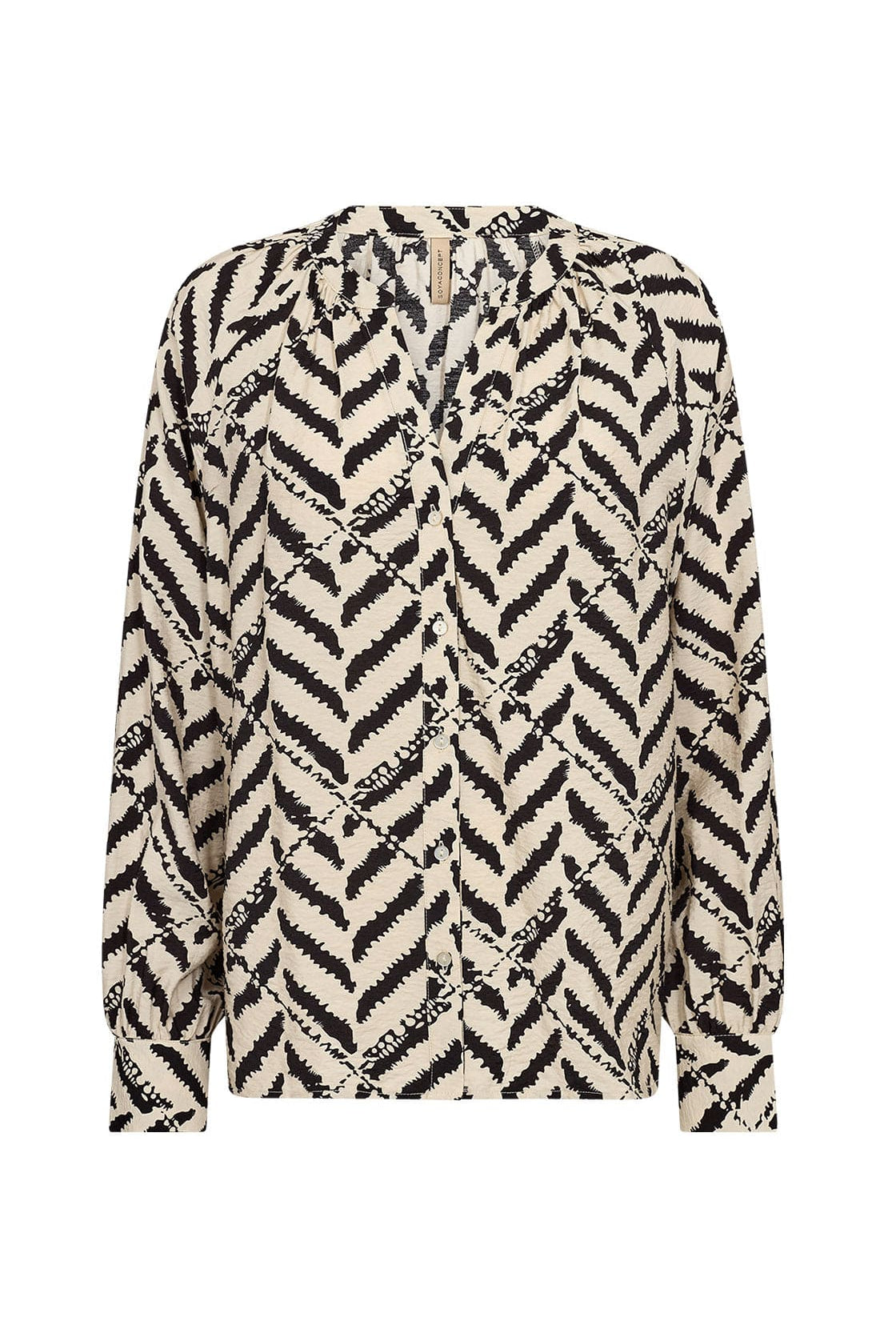 Soya Concept Inarose Printed Blouse - Black Combi