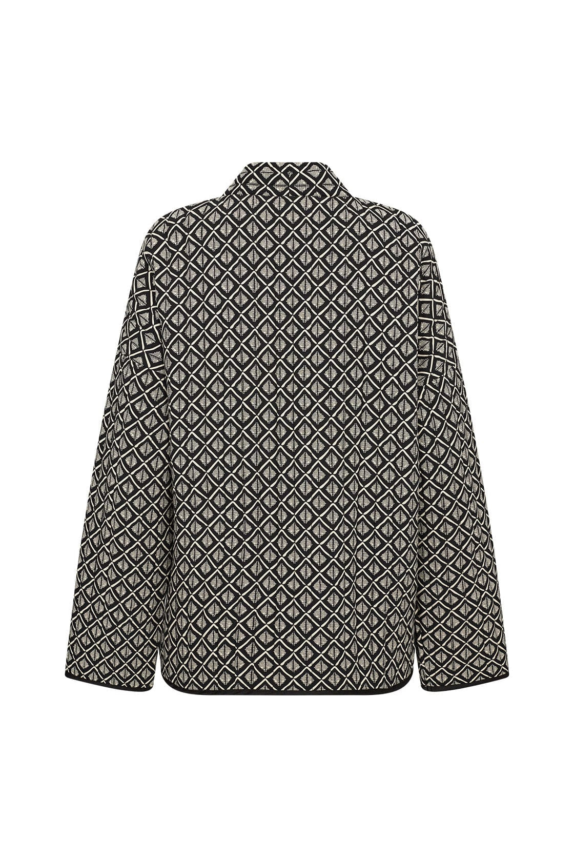 Soya Concept Isola Geometric Quilted Jacket - Black Combi