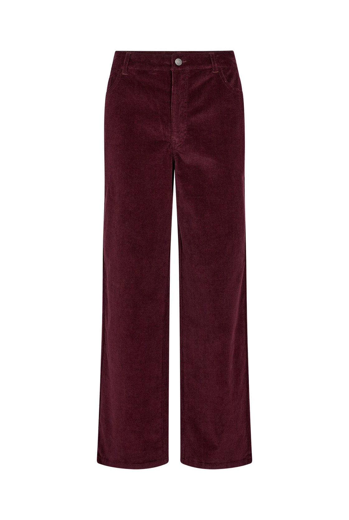 Soya Concept Ivalou Straight Leg Needlecord Trousers - Wine