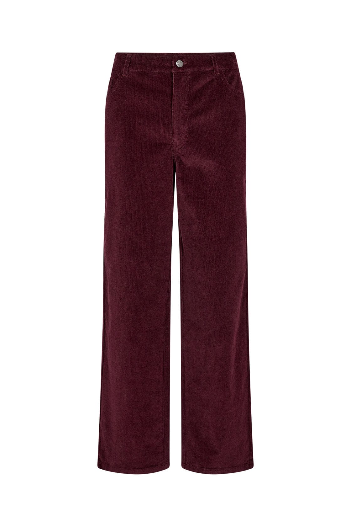 Soya Concept Ivalou Straight Leg Needlecord Trousers - Wine
