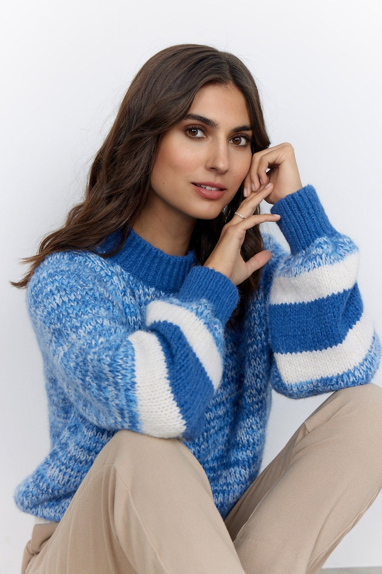 Soya Concept Joanna Jumper - Bright Blue Mel Combi