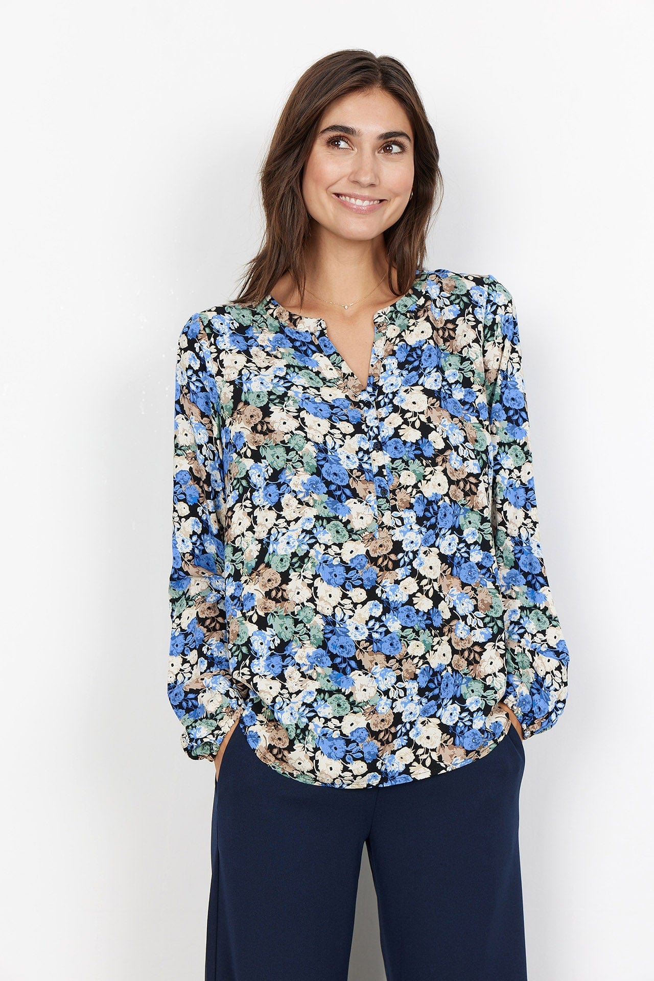 Soya Concept Joleen Shirt - Bright Blue Combi