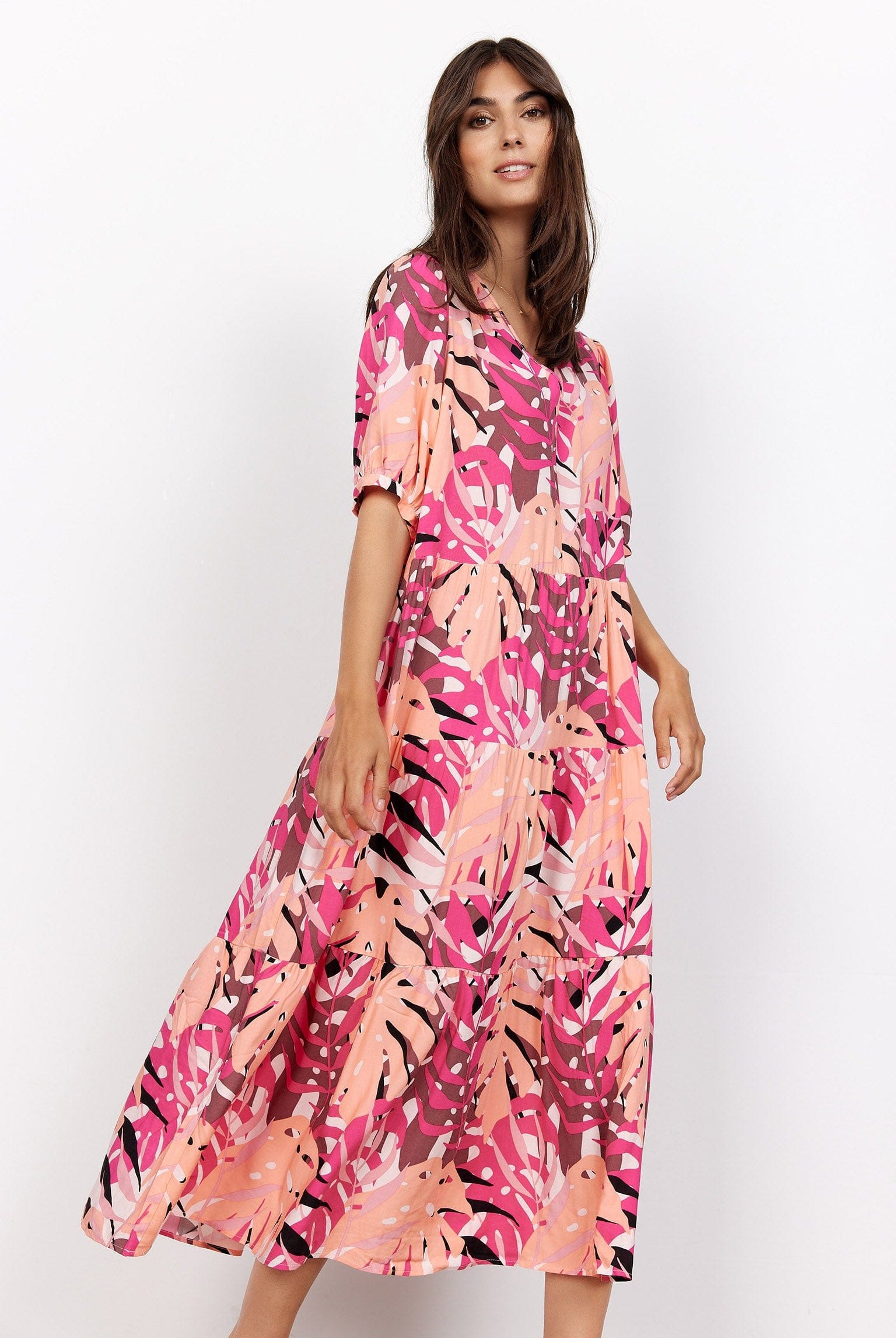 Soya Concept Kabrina Dress - Fuchsia Rose Combi