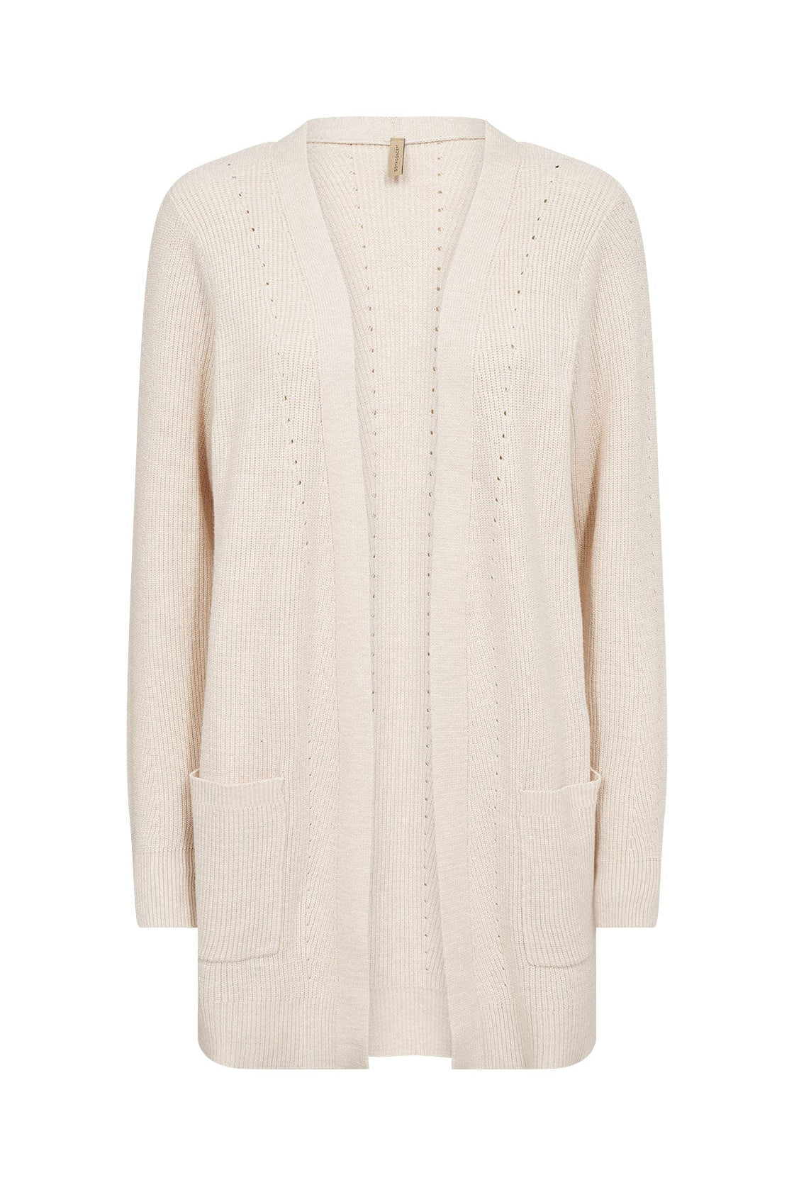 Soya Concept Kanita Mid-Length Cardigan - Cream Melange