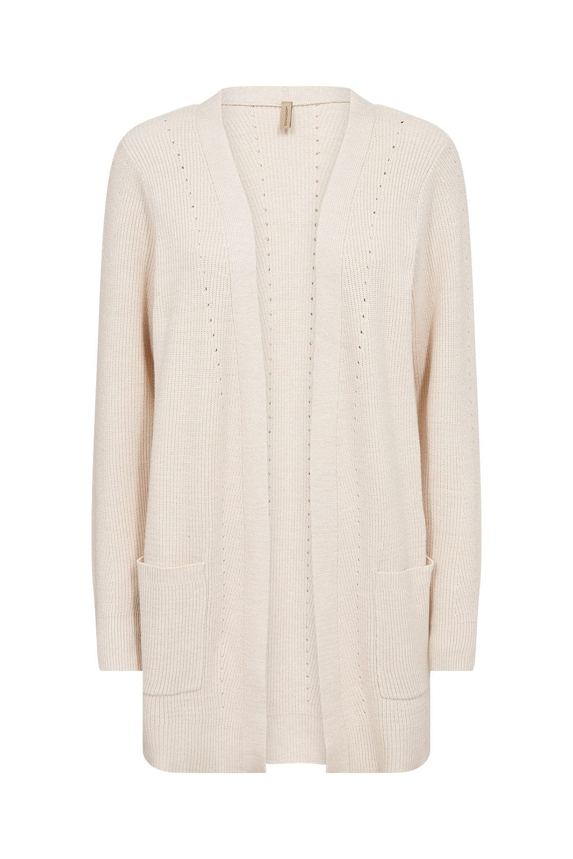 Soya Concept Kanita Mid-Length Cardigan - Cream Melange