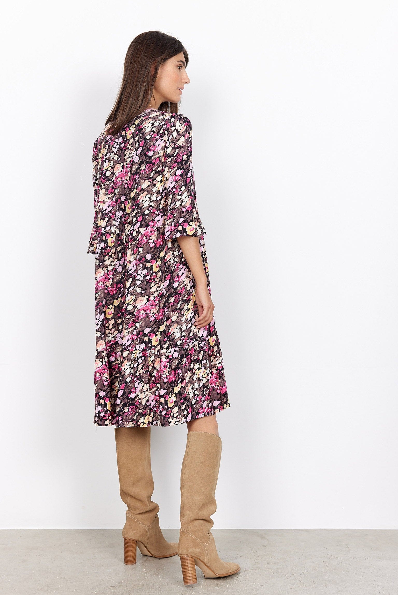 Soya Concept Karelia Dress - Fuchsia Rose Combi