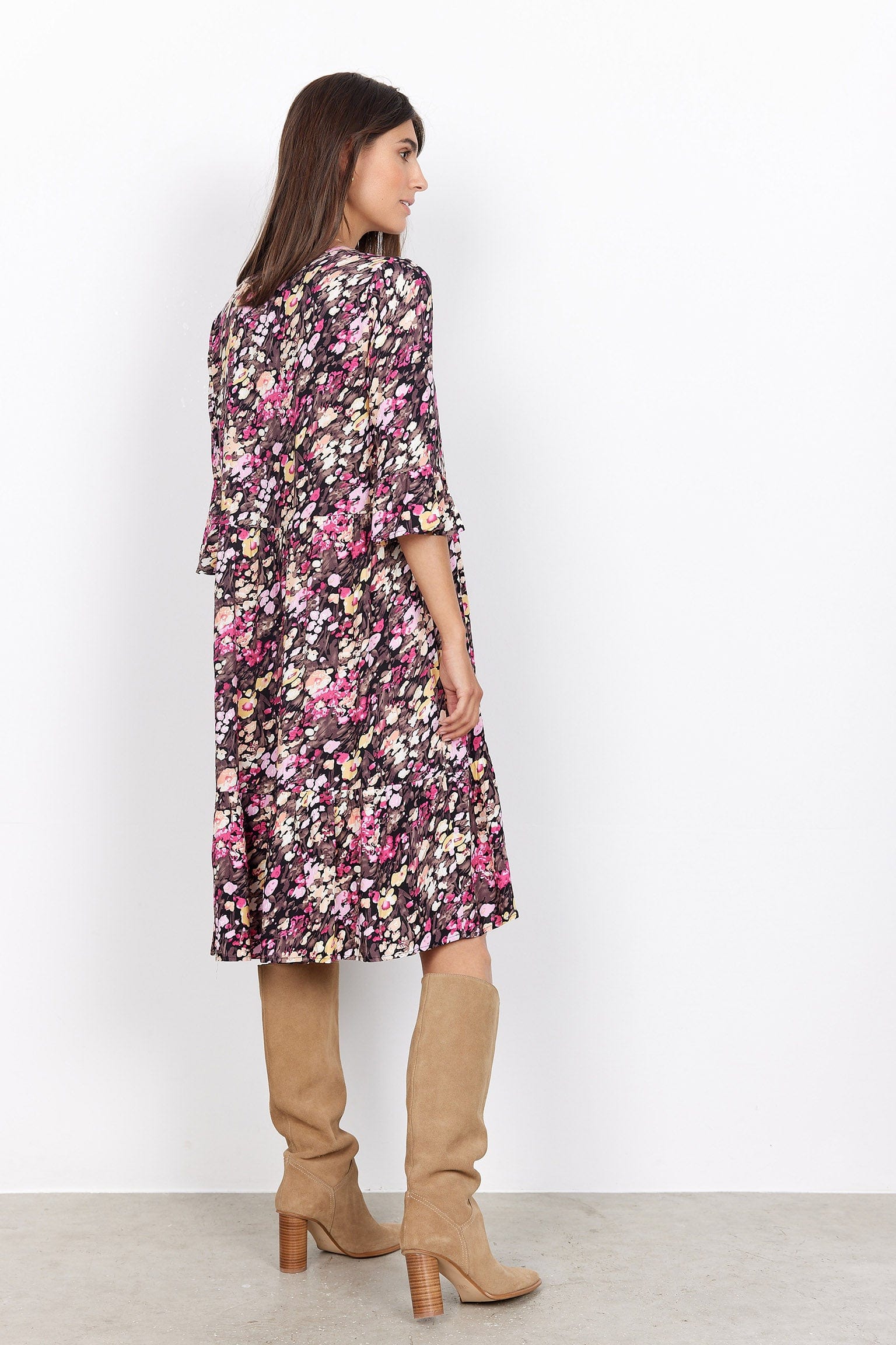 Soya Concept Karelia Dress - Fuchsia Rose Combi