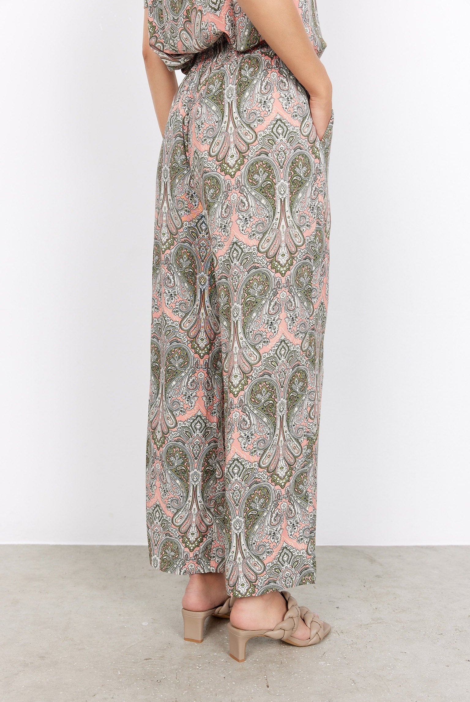 Soya Concept Kija Printed Trousers - Coral Haze Combi