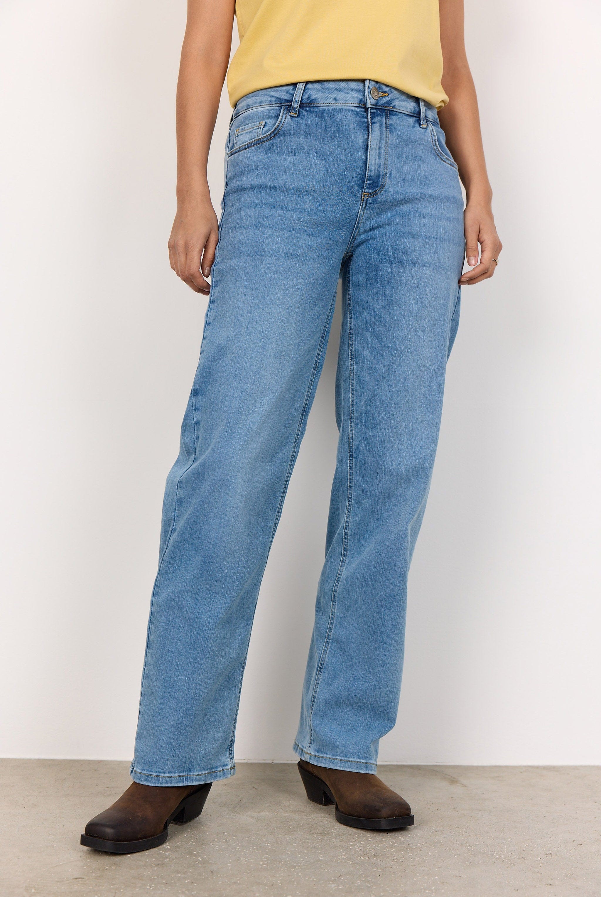 Soya Concept Kimberly 34-B Straight Leg Jeans - Light Blue Denim