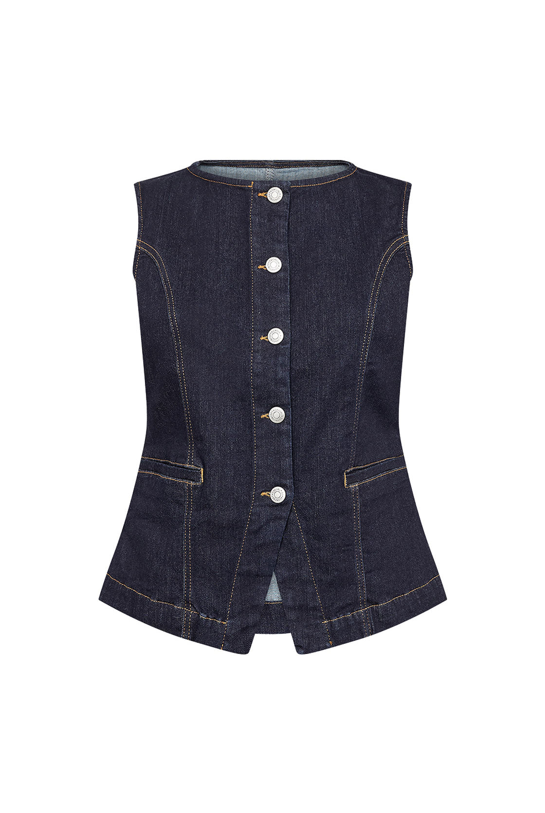 Soya Concept Kimberly Waistcoat - Raw Blue Denim