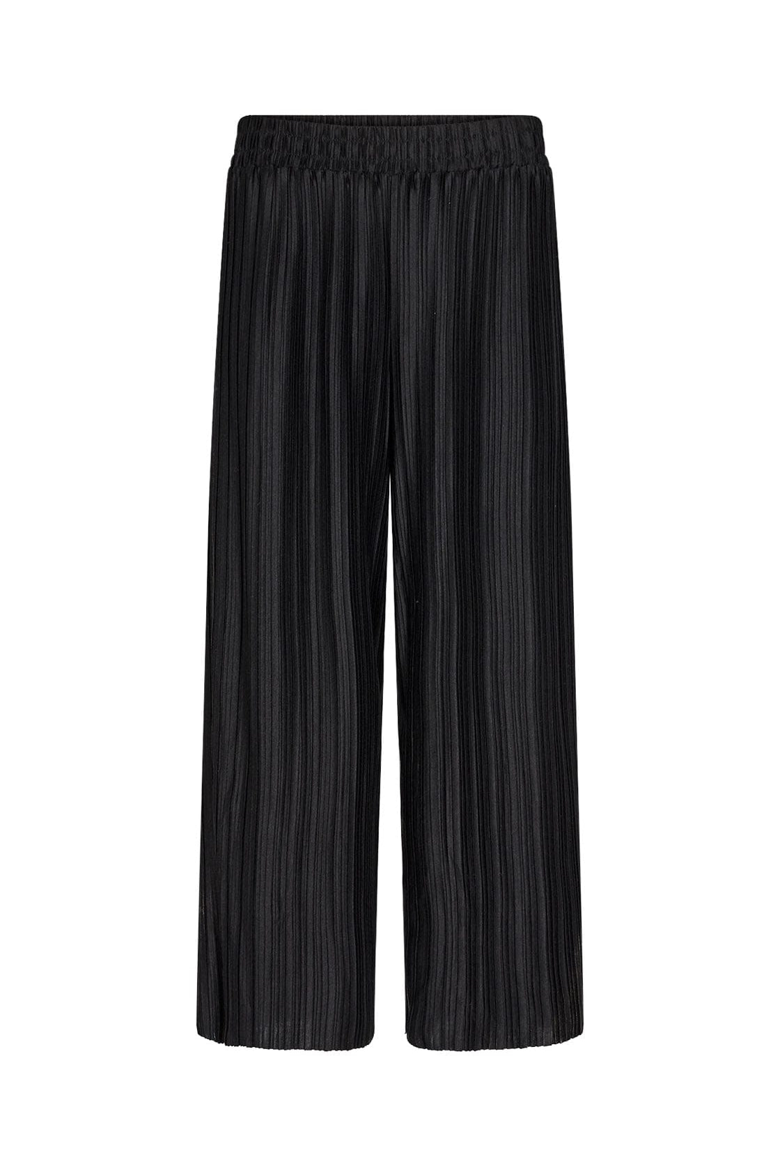 Soya Concept Kirit Plisse Cropped Trousers - Black
