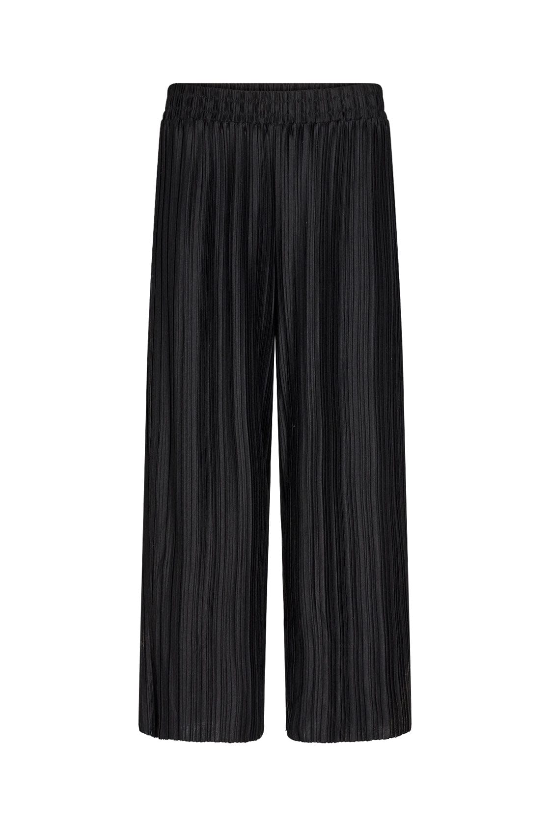 Soya Concept Kirit Plisse Cropped Trousers - Black