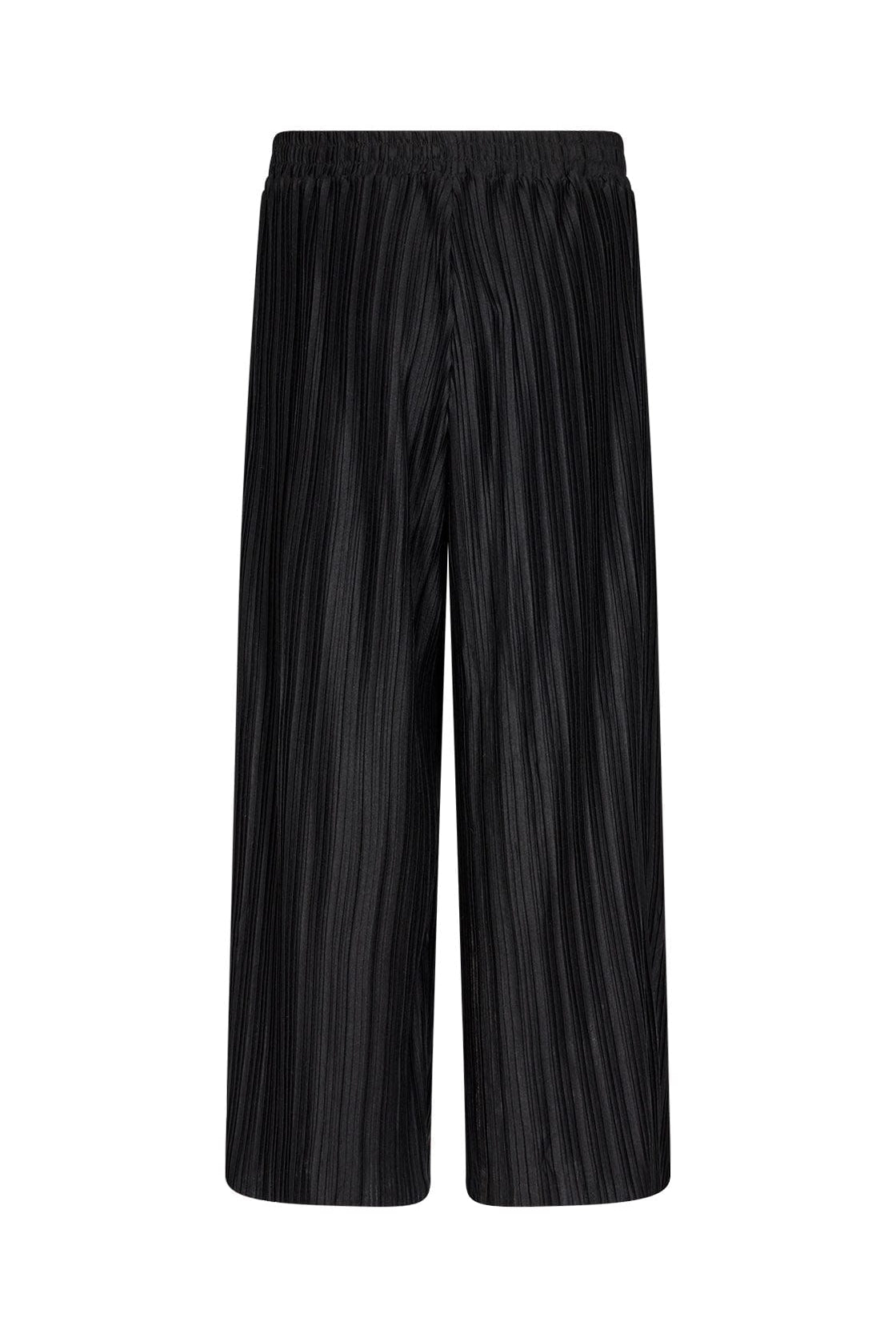 Soya Concept Kirit Plisse Cropped Trousers - Black