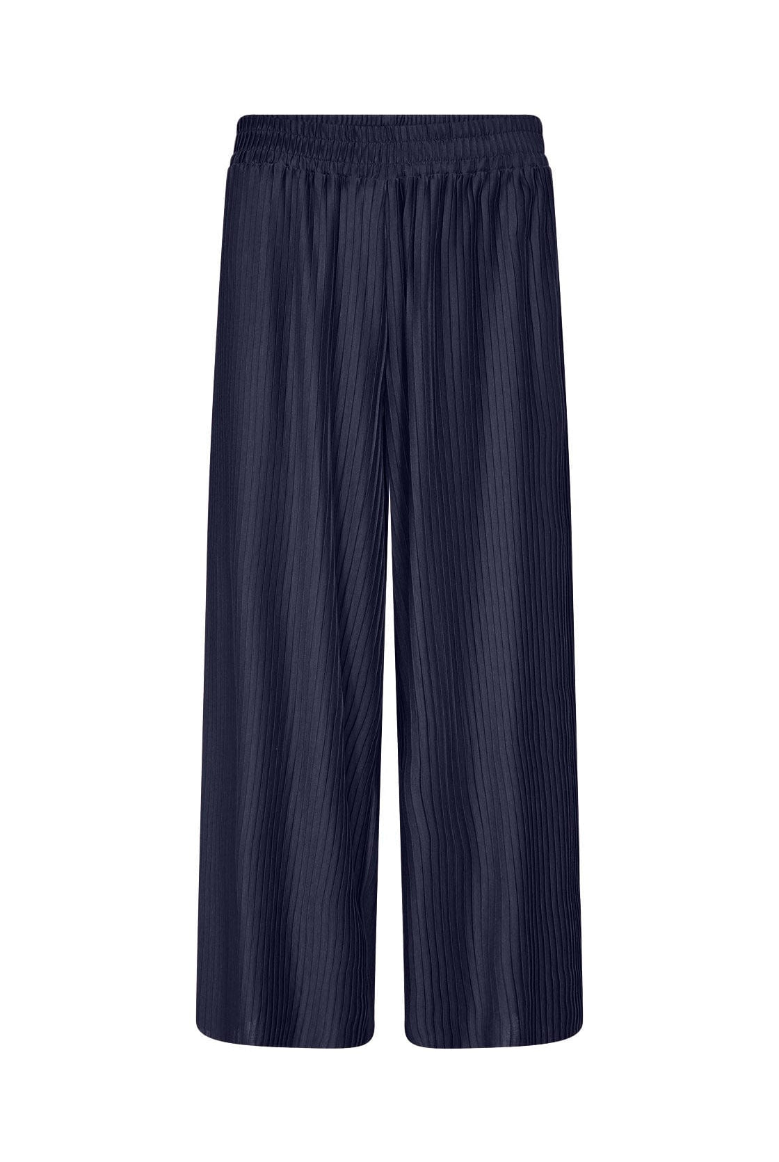 Soya Concept Kirit Plisse Cropped Trousers - Navy