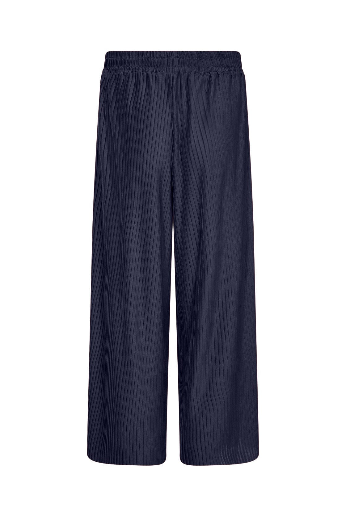 Soya Concept Kirit Plisse Cropped Trousers - Navy