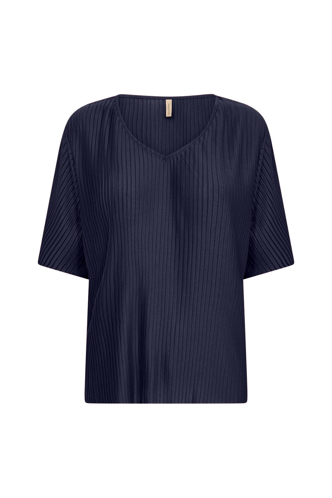 Soya Concept Kirit Plisse Top - Navy