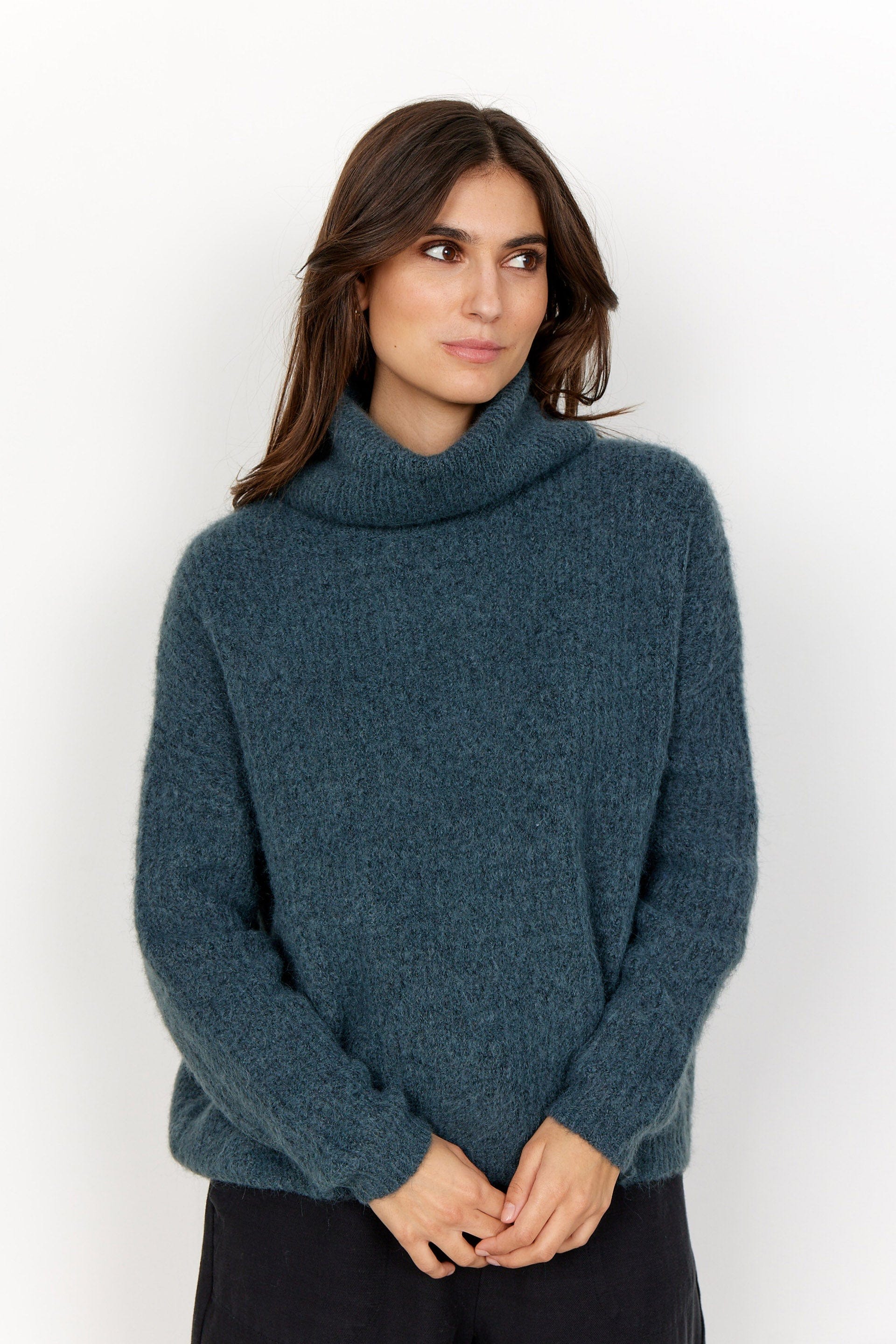 Soya Concept Lamar Rollneck Jumper - Slate Melange