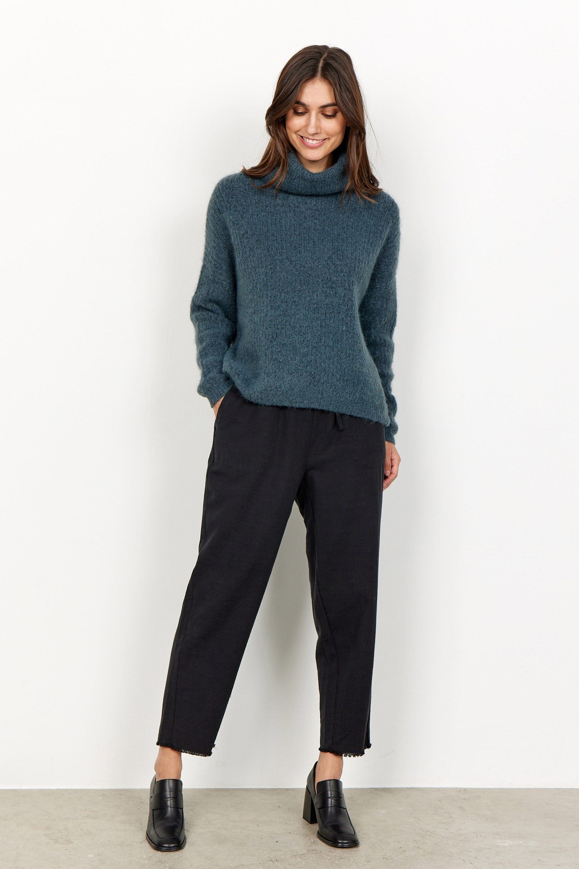 Soya Concept Lamar Rollneck Jumper - Slate Melange