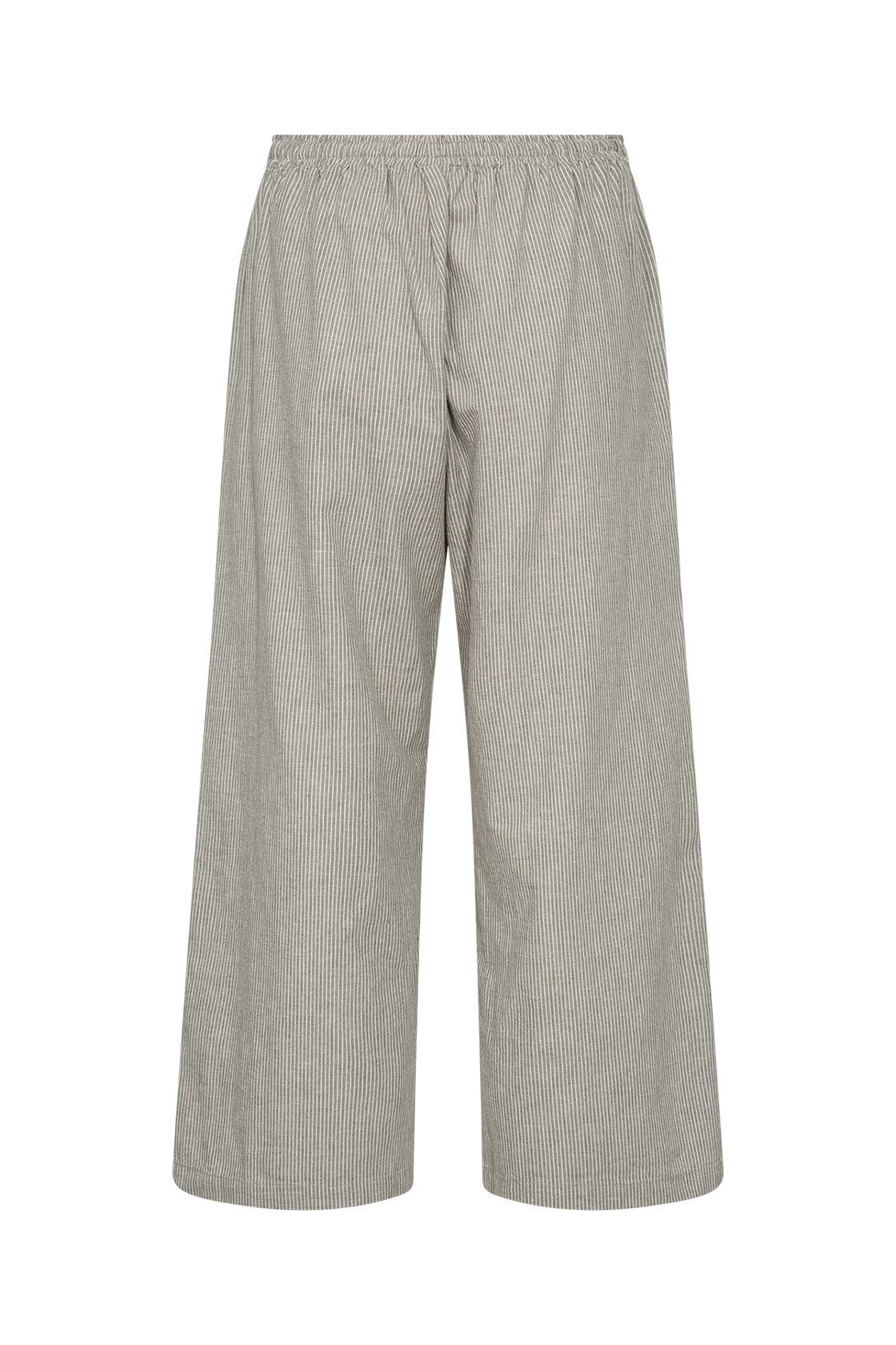 Soya Concept Lea Stripe Cotton Blend Trousers - Misty Combi