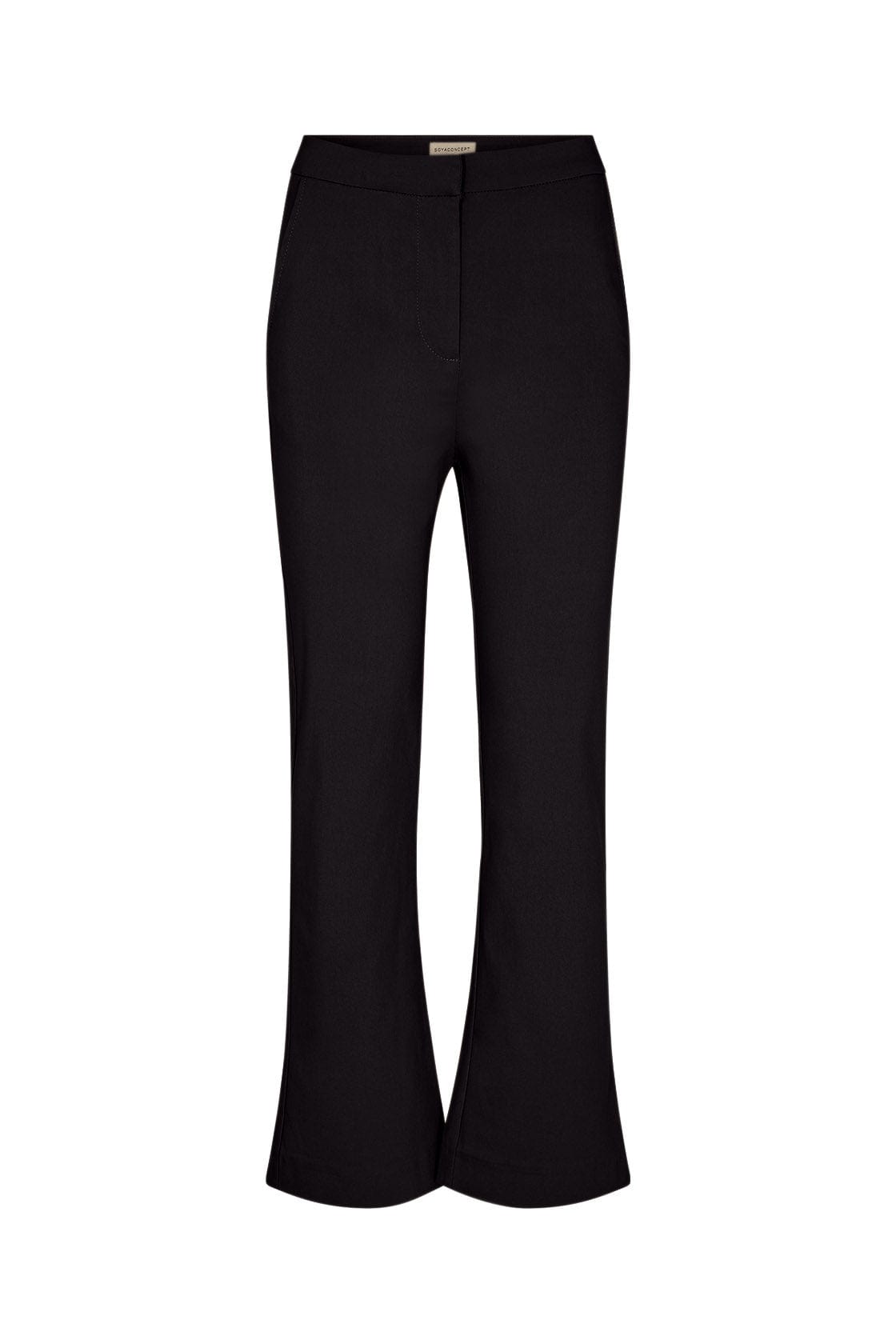 Soya Concept Lilly Cropped Flared Trousers - Black