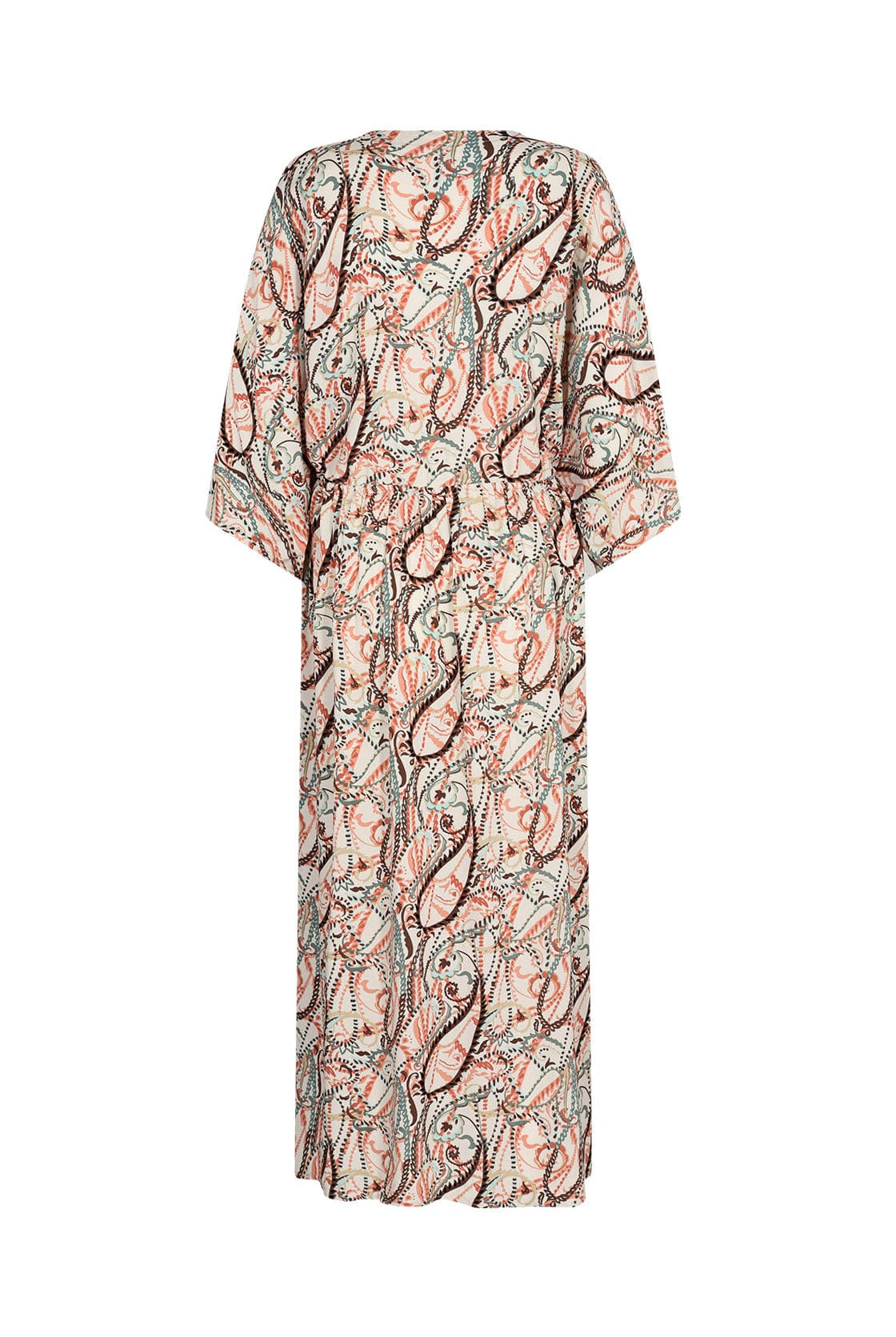 Soya Concept Linda Printed Midi Dress - Dusty Red Combi