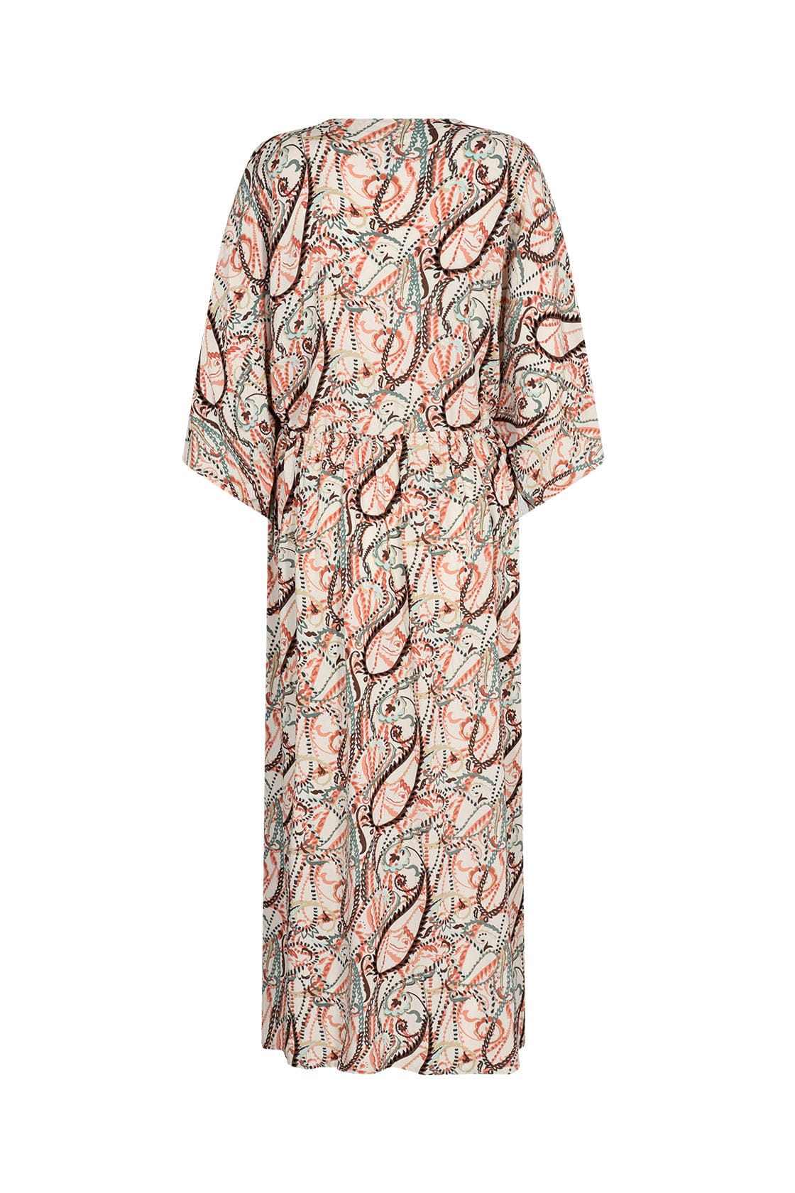 Soya Concept Linda Printed Midi Dress - Dusty Red Combi