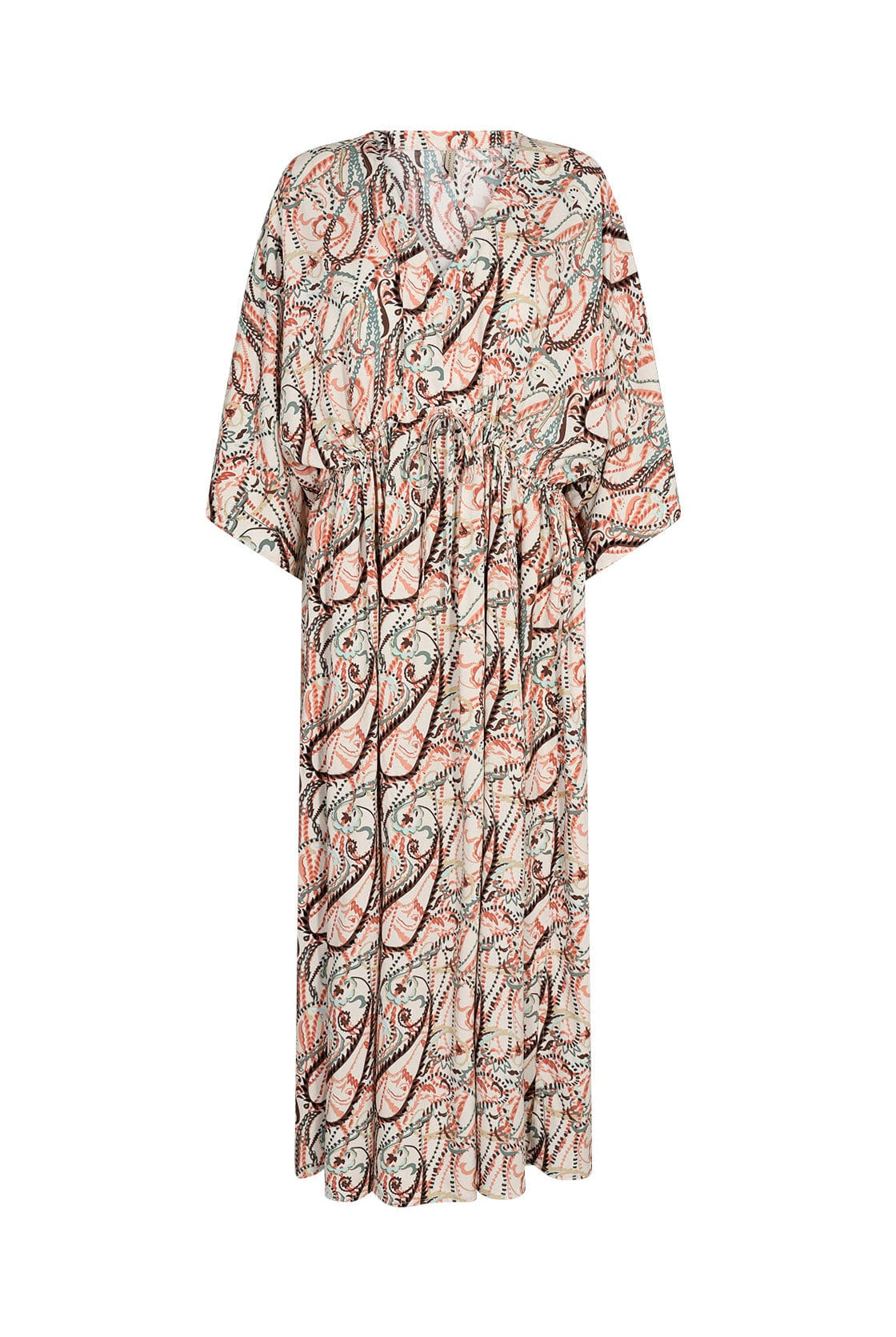 Soya Concept Linda Printed Midi Dress - Dusty Red Combi