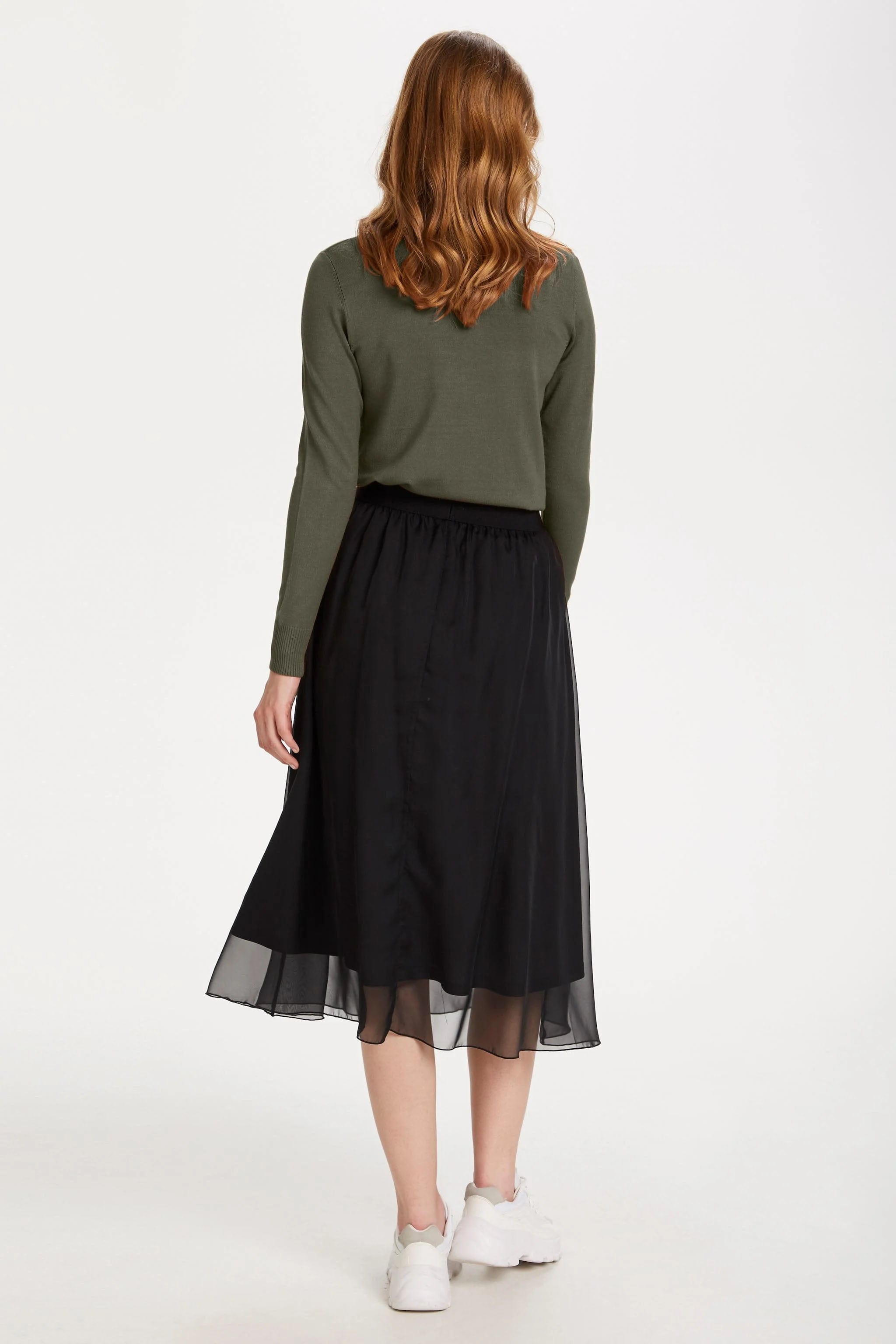 Soya Concept Mila Roll Neck Jumper - Army Green Melange
