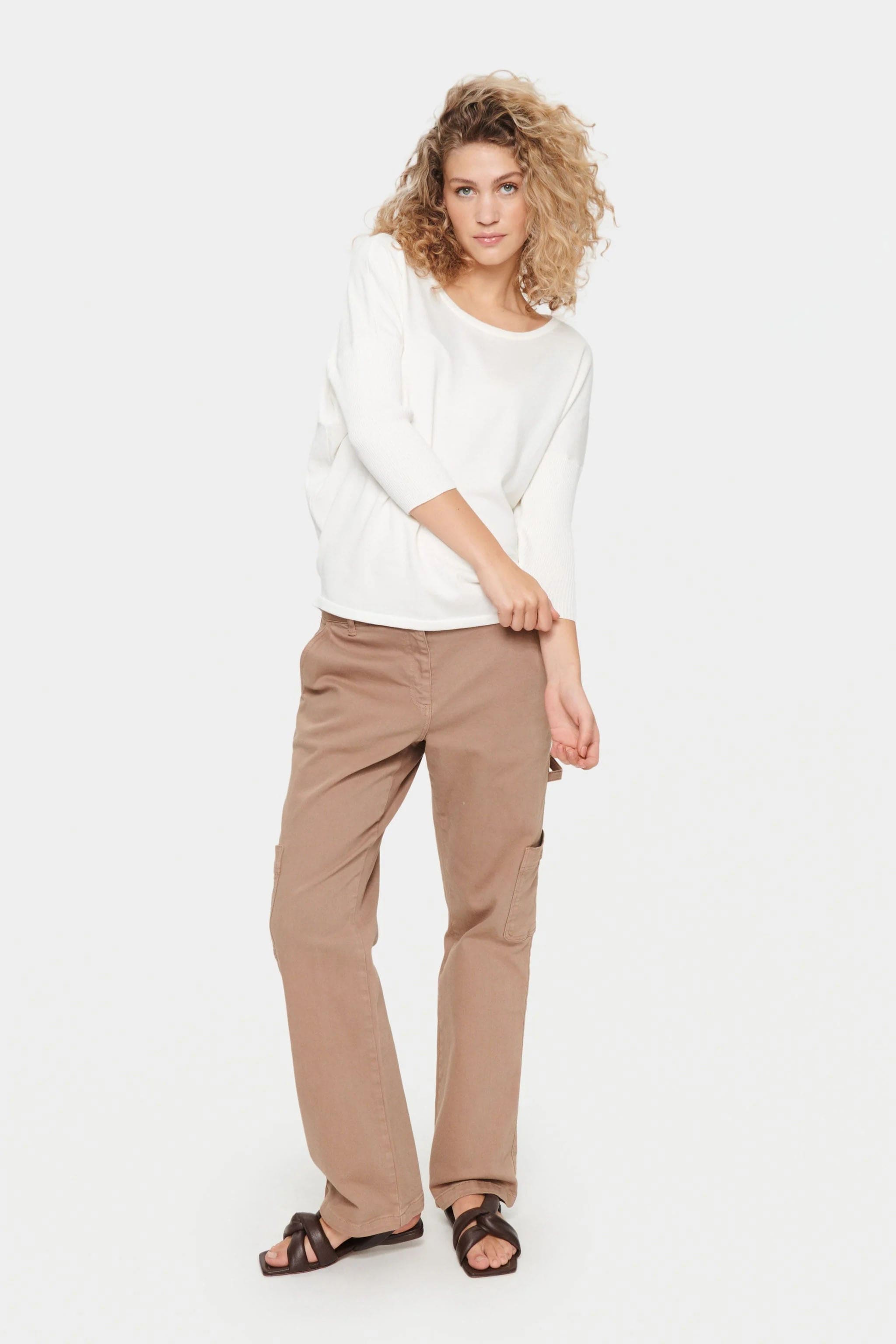 Soya Concept Mila Round Neck Jumper - Ice