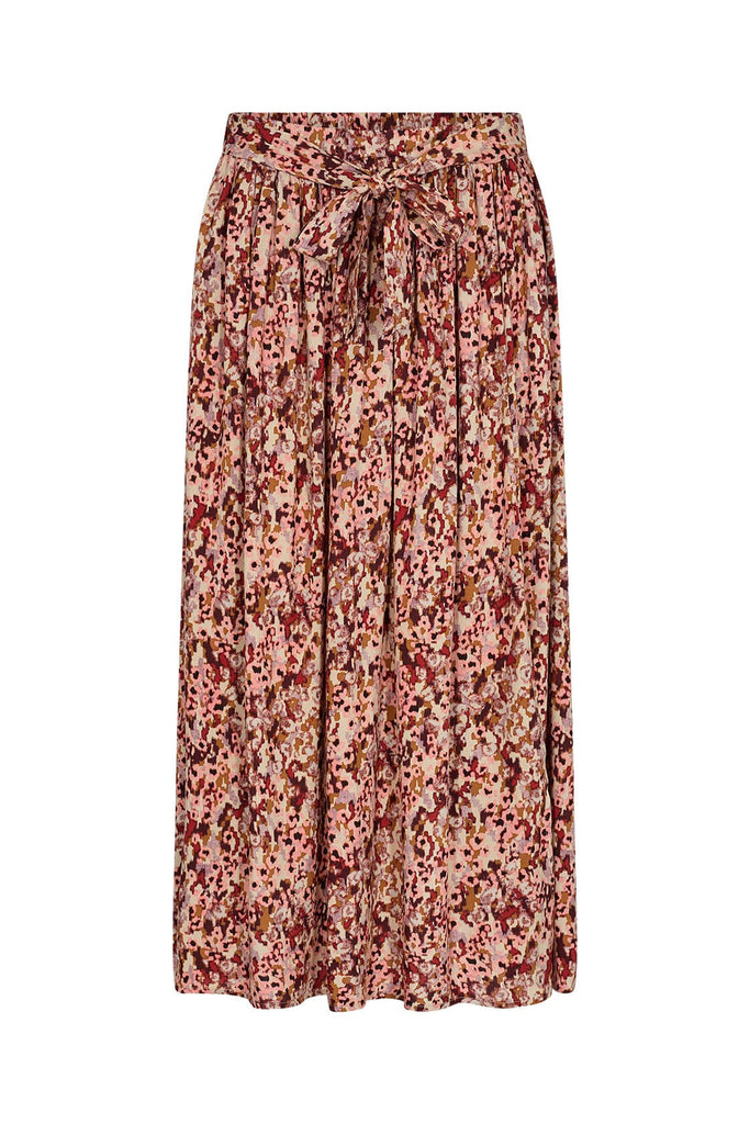 Soya Concept Minea Printed Midi Skirt - Berry Combi