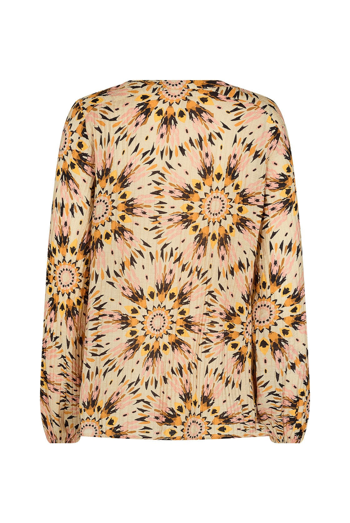 Soya Concept Mirra Printed Blouse - Golden Yellow Combi