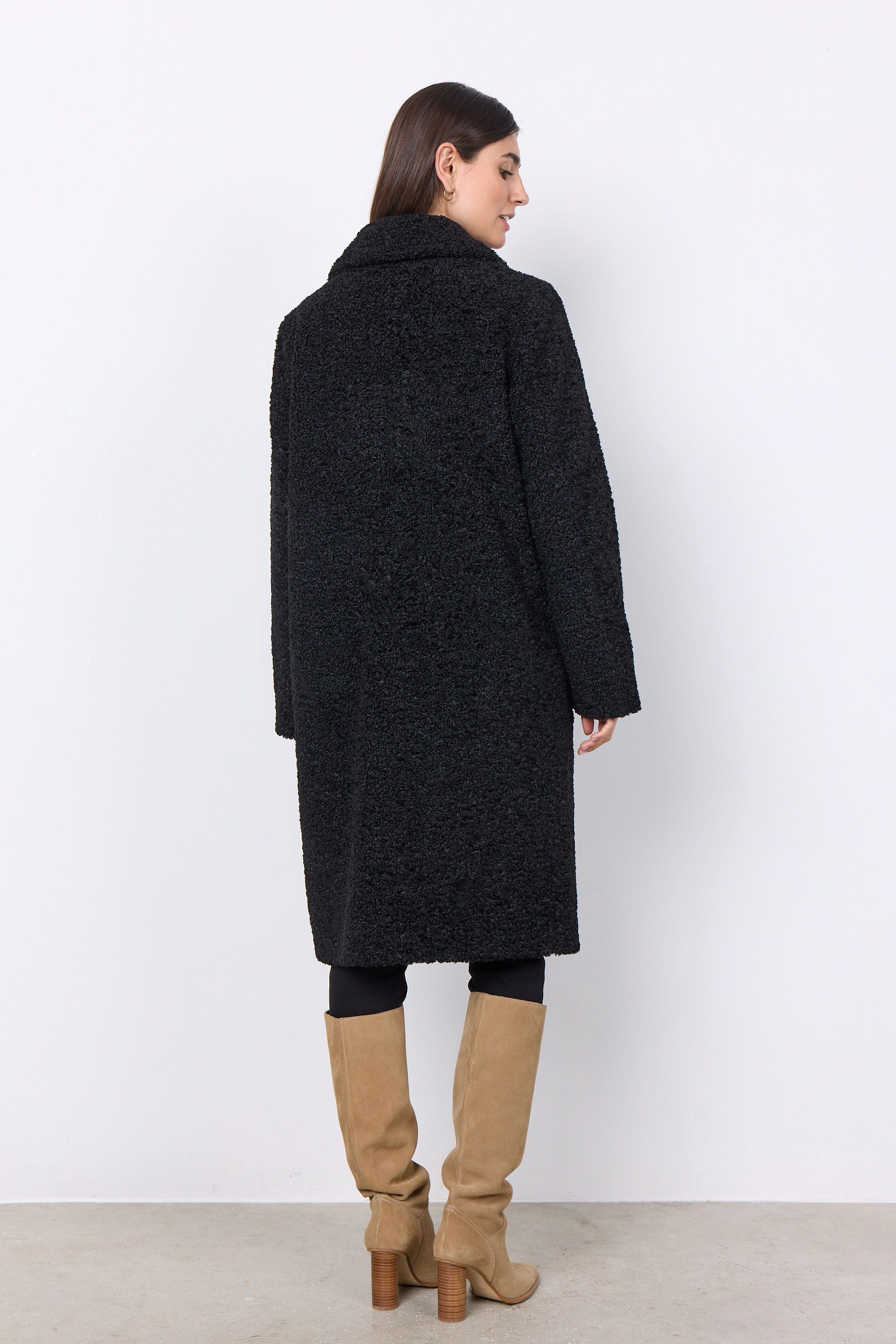 Soya Concept Mukite Teddy Coat - Black